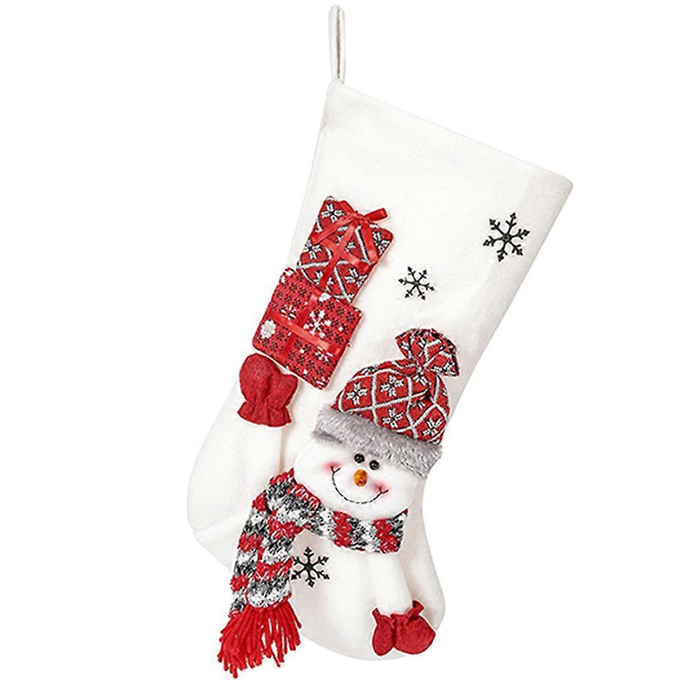 Classic Christmas Design Decoration Sock Shaped Gift Container For Friends And Parties In Assorted Color 1Set