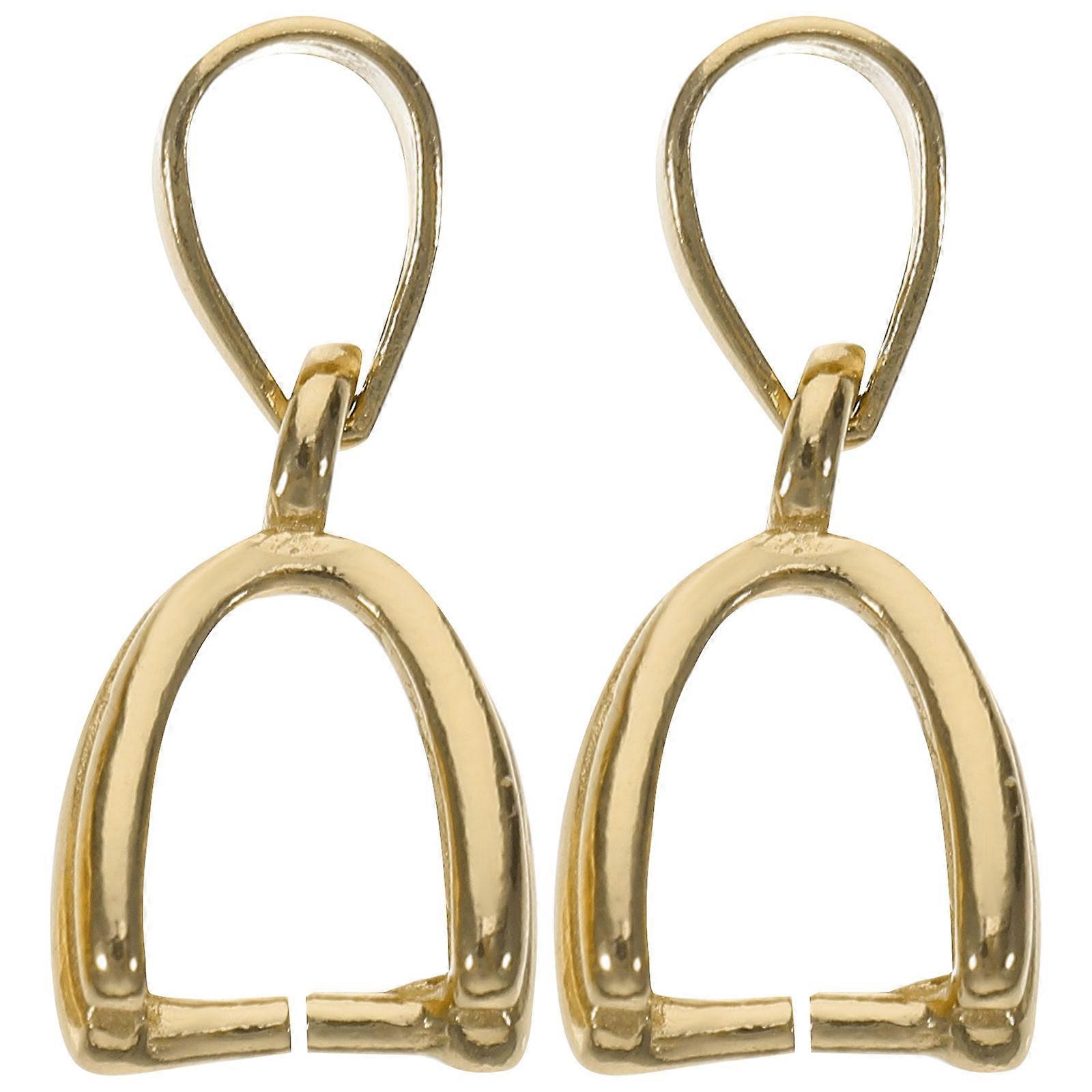 Silver Pendant Clasp 2pcs Durable Tarnish Resistant Jewelry Making Supply for Secure Attachment in DIY Crafting and Design