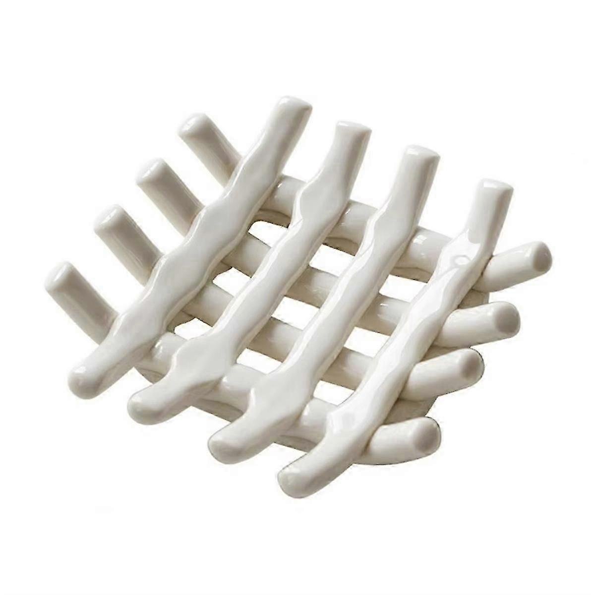 Ceramic Soap Holder for Bathroom, with Hollow Design B