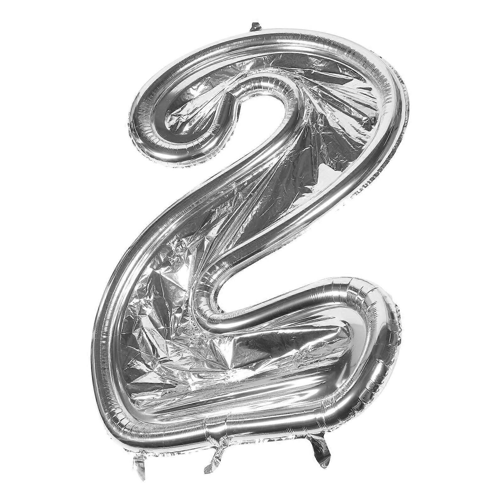 Silver Aluminum Foil Balloon Number Frame for Decoration Perfect for Birthday Parties and Events 4.5 Inches