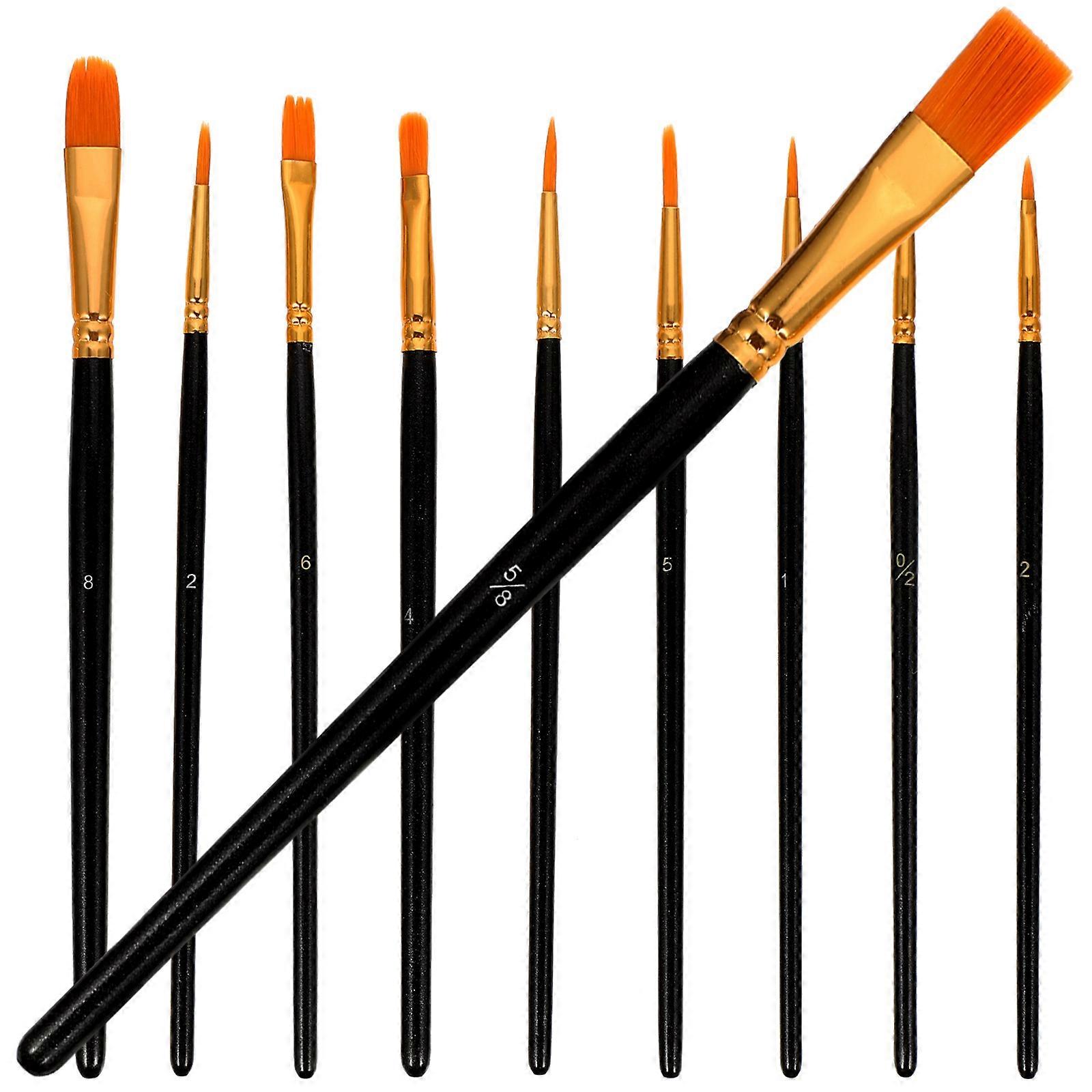 Nylon paintbrushes for Acrylic Painting Suitable for Home Use Black Synthesis Material