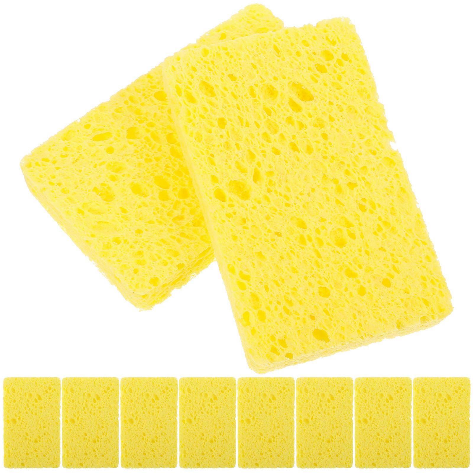 Multi-Functional Cleaning Sponge 10Pcs Khaki Rectangular Kitchen Tools For Kitchen Use