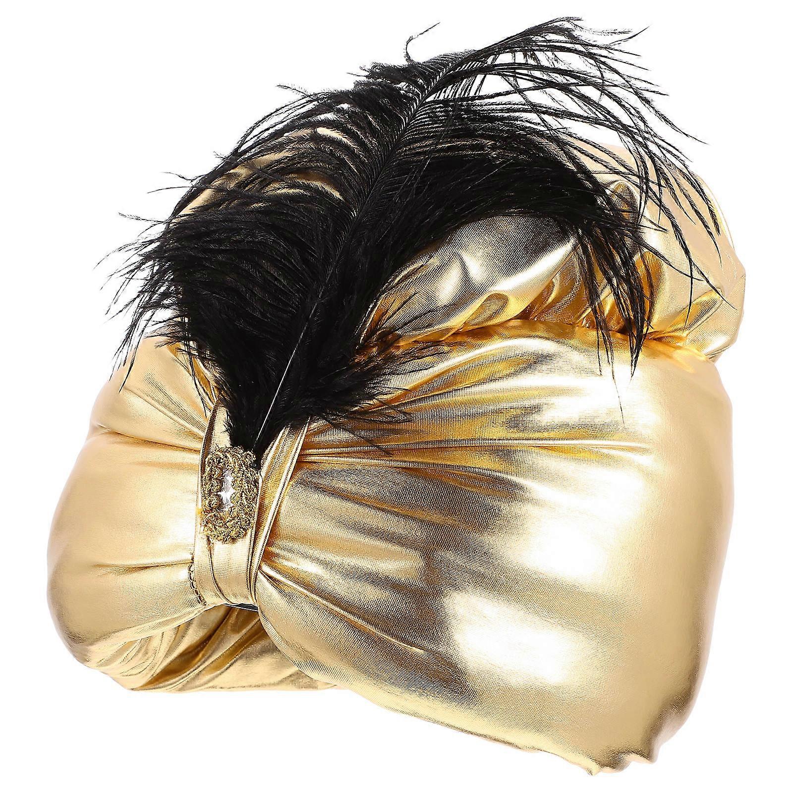 ファッショナブルなプルーム装飾付きのパーティーアクセサリーアラビアンスタイルハット