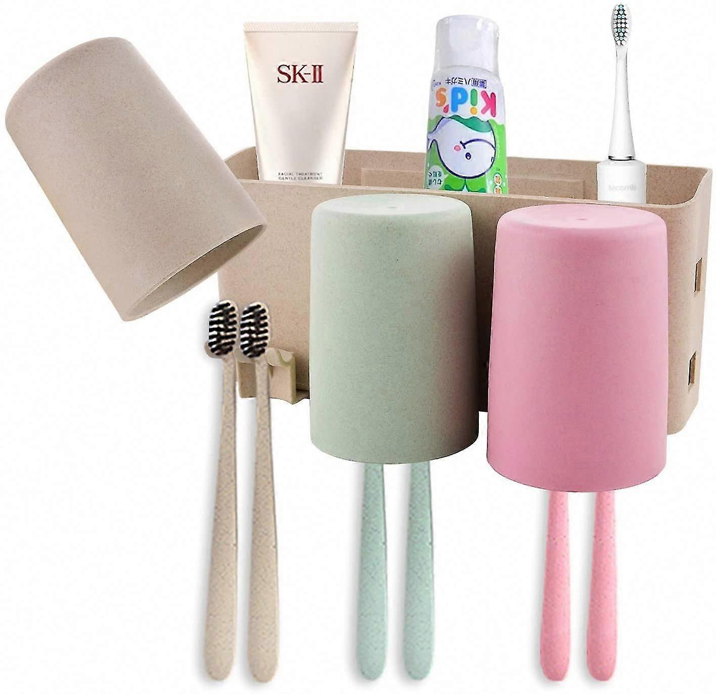 Kids Toothbrush Holder With 3 Cups