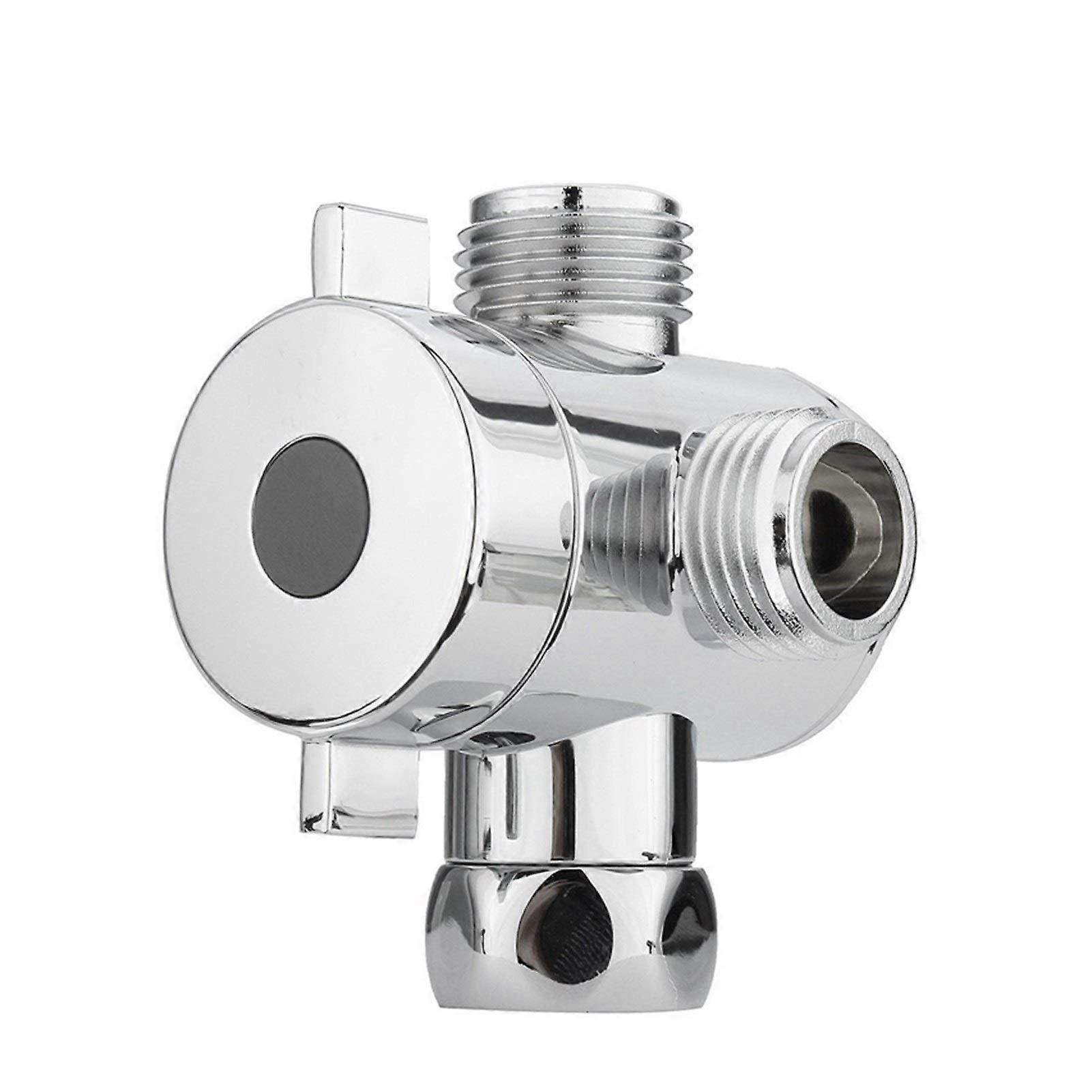 3-Way Shower Head Switch Valve T-Connector Adapter Adjustable Shower Arm Holder for WC Bidet Compatible with Standard Hoses