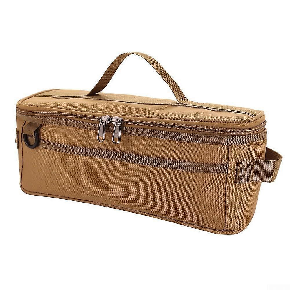 Efficient Storage Bag for Tent Stakes and Ropes, Yellow Outdoor Equipment Organizer with Durable Material and Compact Design