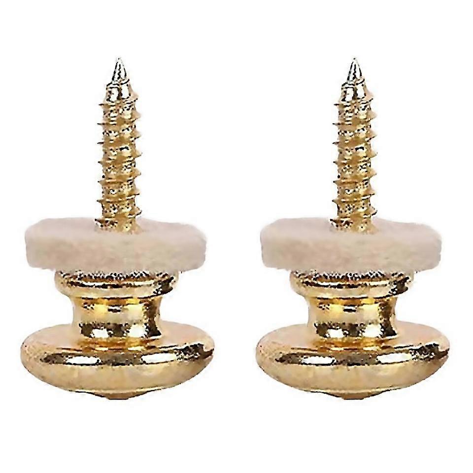 2pcs Wool Copper Guitar Strap Lock Locking Pegs Pins Mushroom Shape End Button For Acoustic Classica