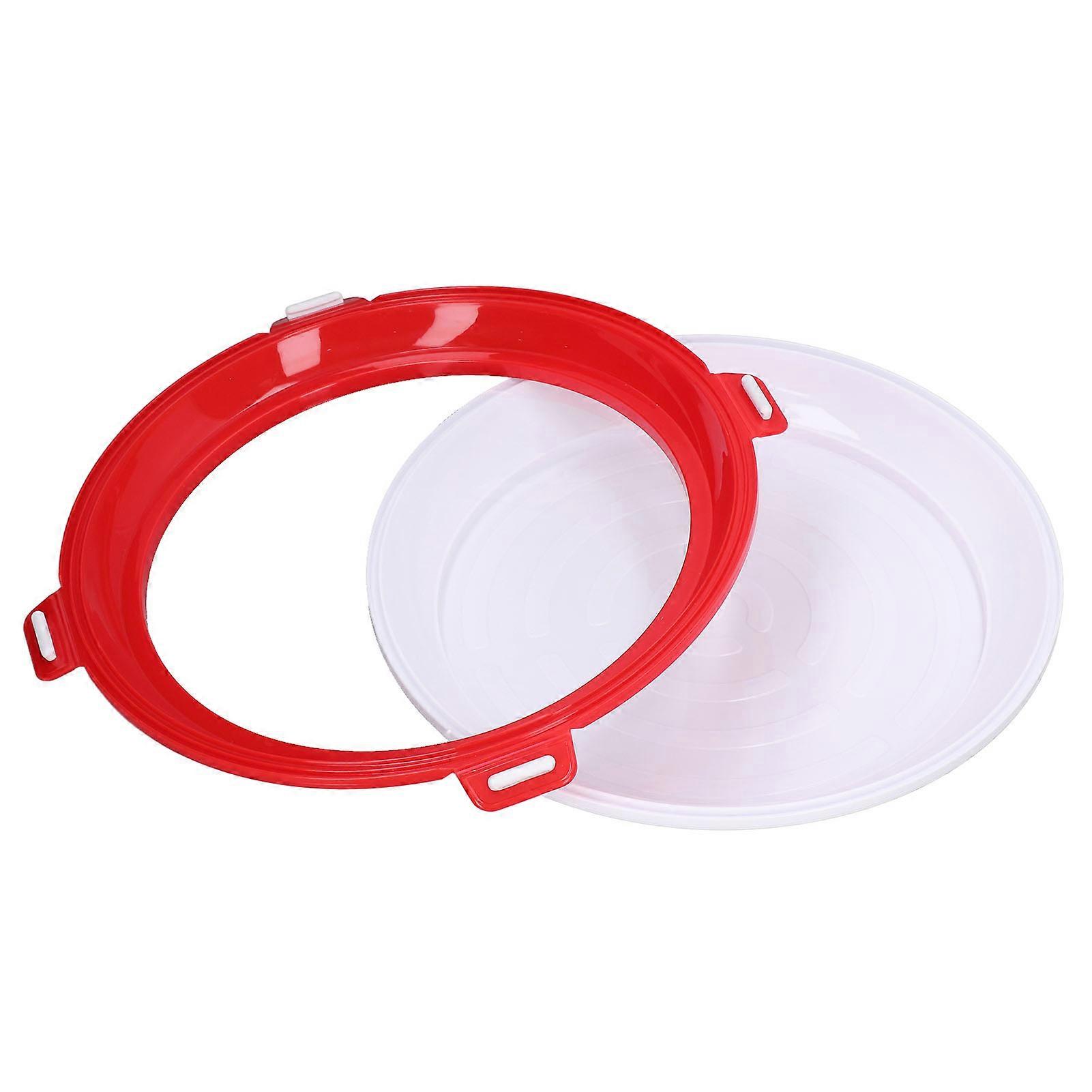 Reusable Stackable Food Preservation Tray 29x5.7cm Red with Sealing Lid