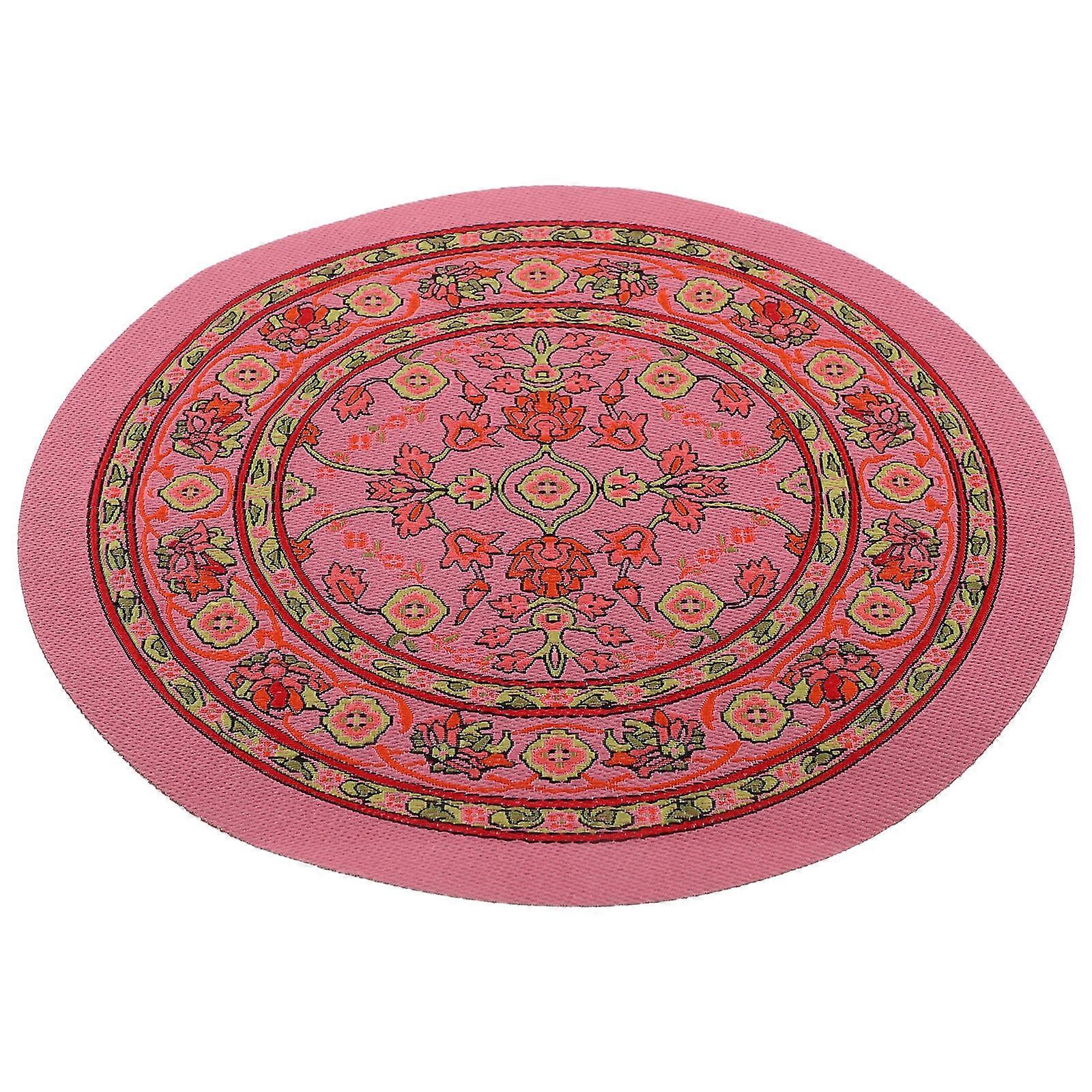 Mini House Floor Carpet Exotic Charm Micro Landscape Decoration Round 1Pcs