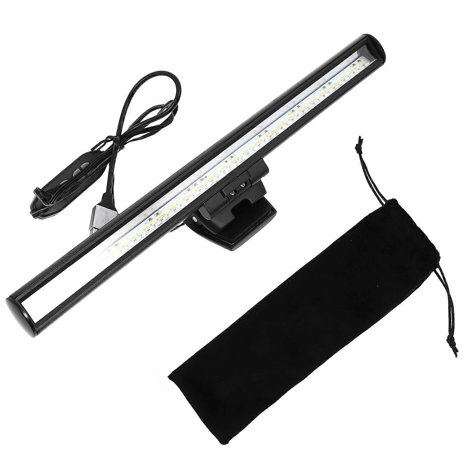 Eye Caring Clip On Desk Light For Office Workers With 10 Brightness Levels And Adjustable Design Suitable For Laptop And Monitor Use 1Set