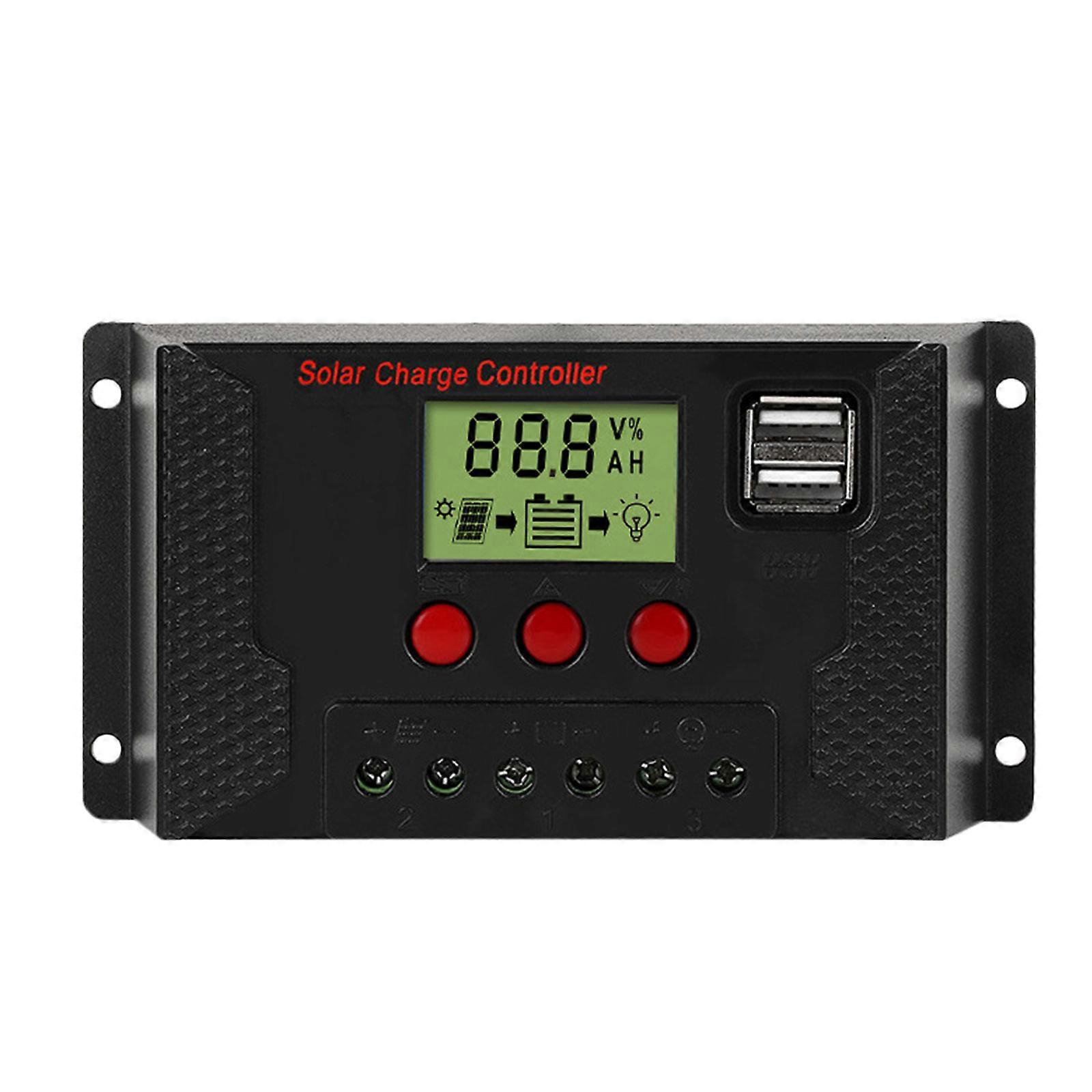 Solar Cell Controller 1Pack Ideal For Management With Automatic Voltage Recognition Durable Plastic Construction