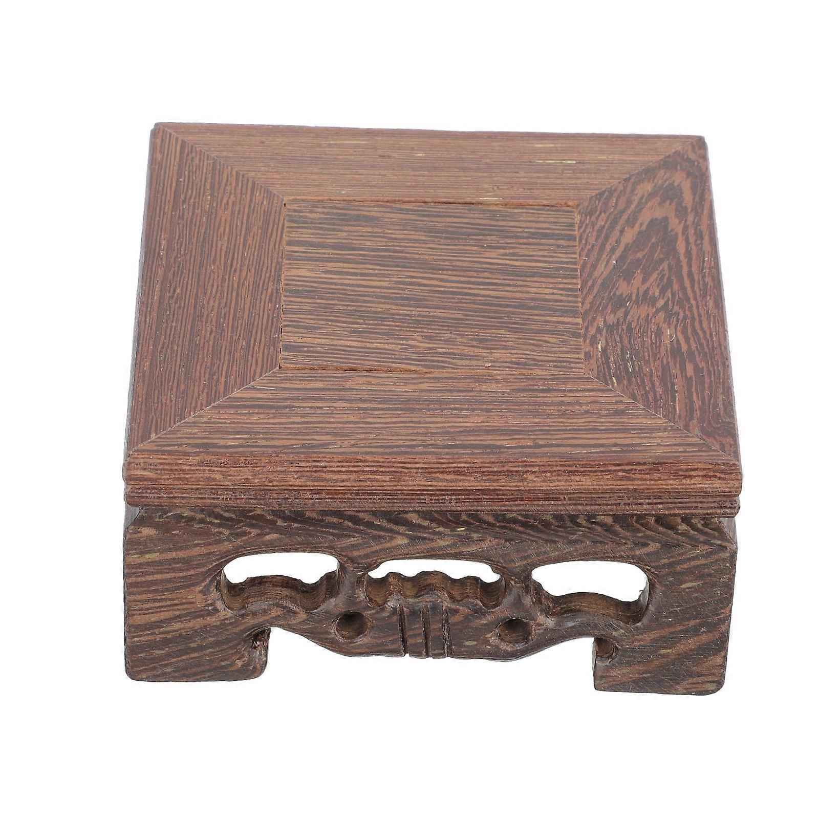 1pc Elegant Teapot Holder Wood Display Stand for Home Jade Stone Rack