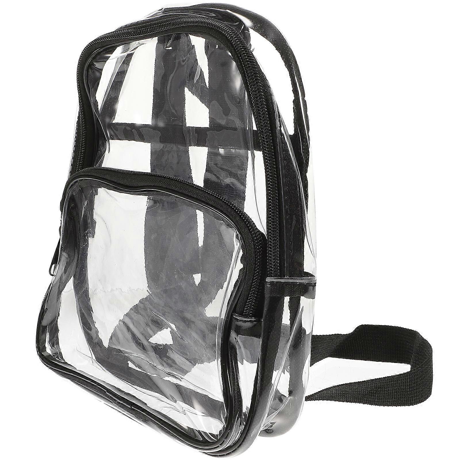 Clear Backpack for Daily Use Professional Stadium Accessory Made of PVC with Enough Room for Travel and Daily Necessities