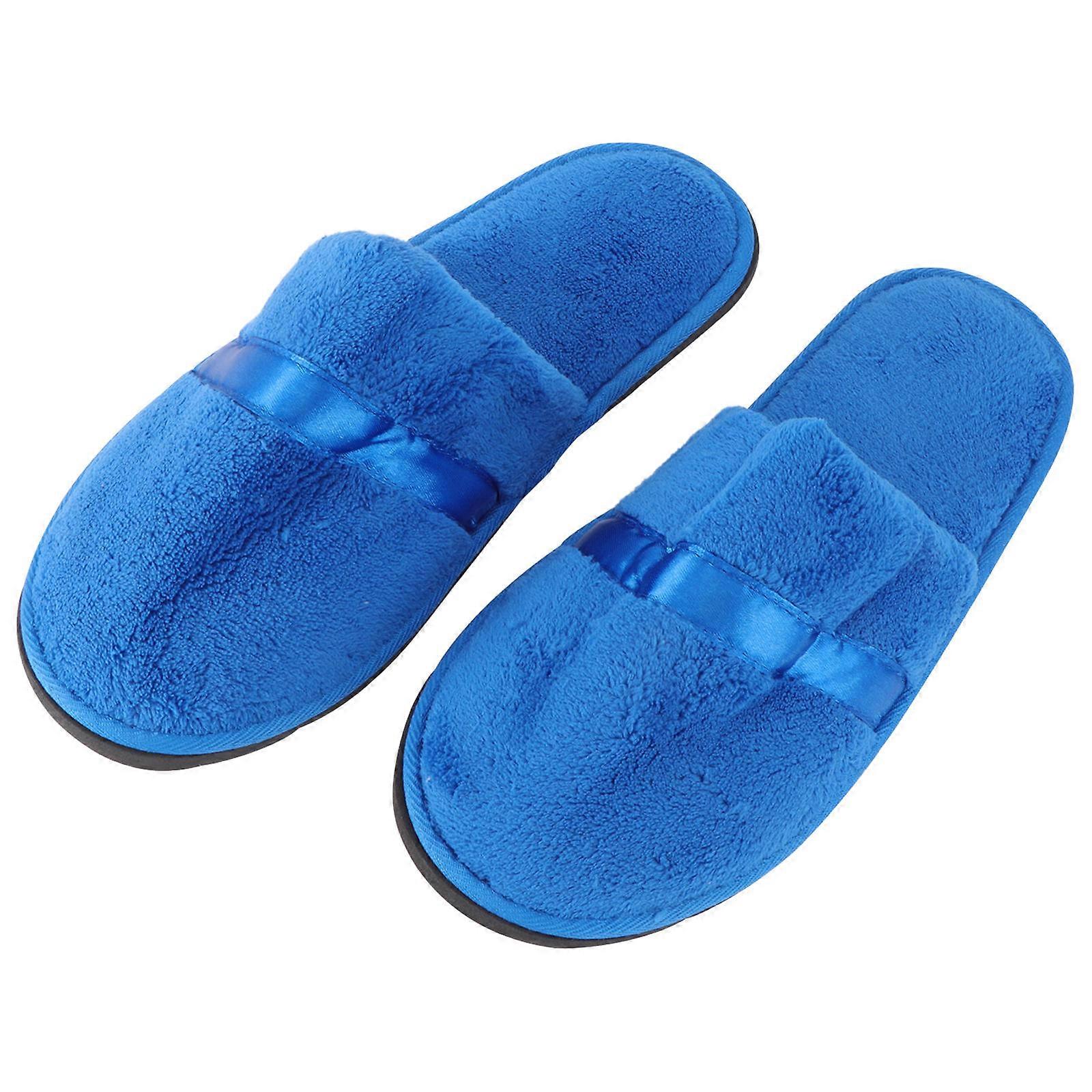 Comfortable Indoor Slippers For Hotel Use Made Of Coral Fleece Material Color With Anti-skid Feature 1 Pair