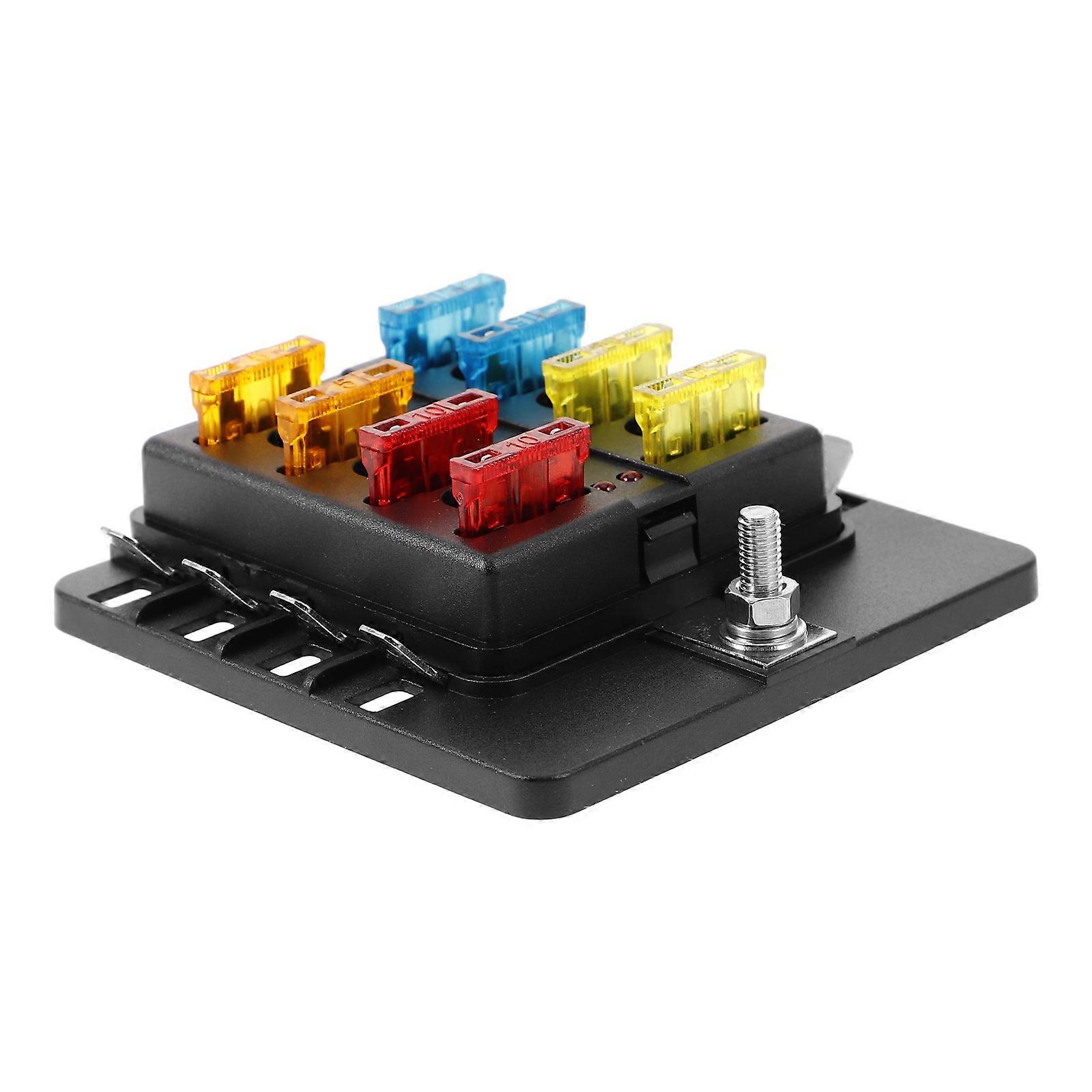 Automotive Fuse Way Fuse Holder For Boats Vehicle Use Indicator Protective Cover 1Pcs