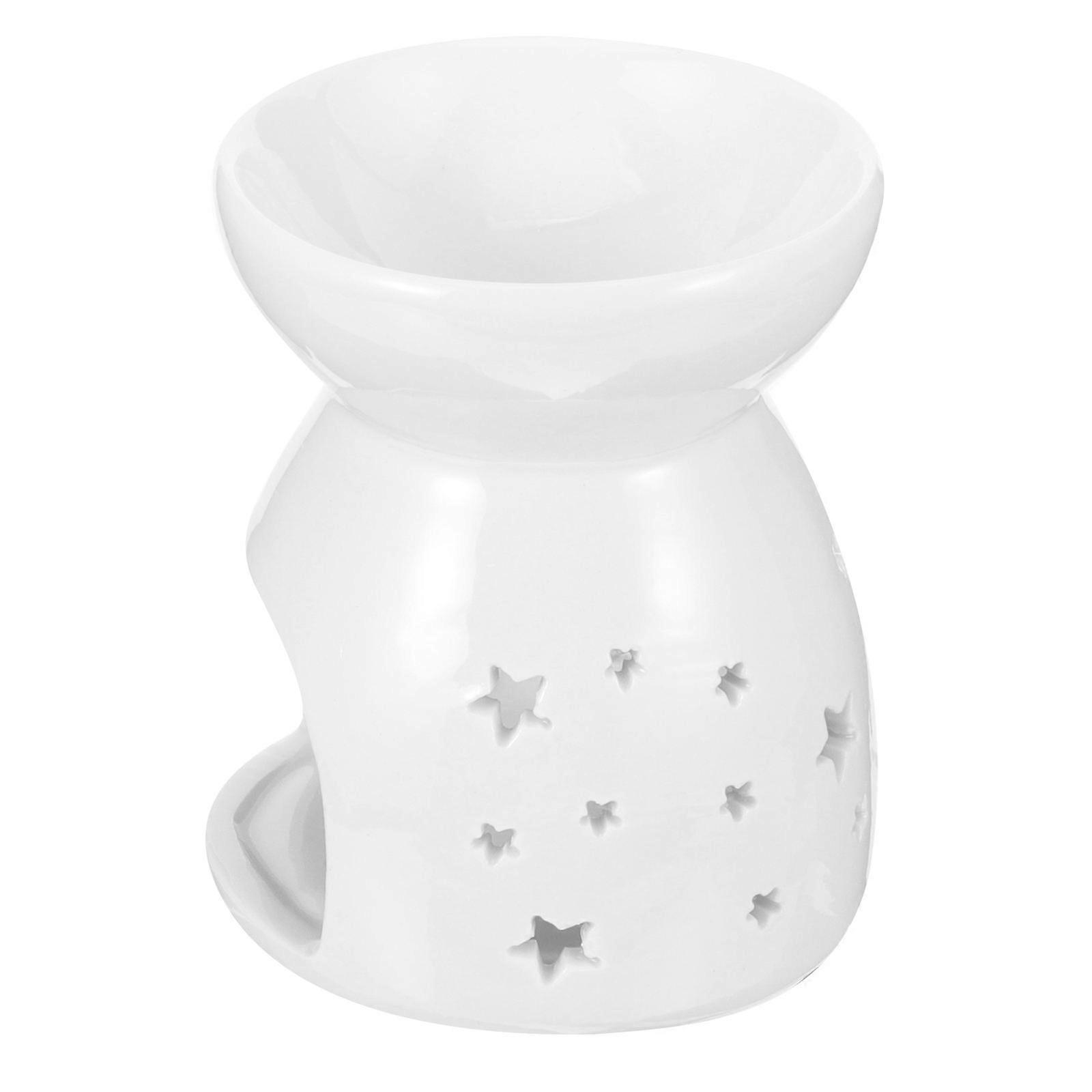 Aromatherapy Wax Melt Burner Ceramic Essential Oil Diffuser Home Decor 8.5x7CM Simple Design 1Pcs