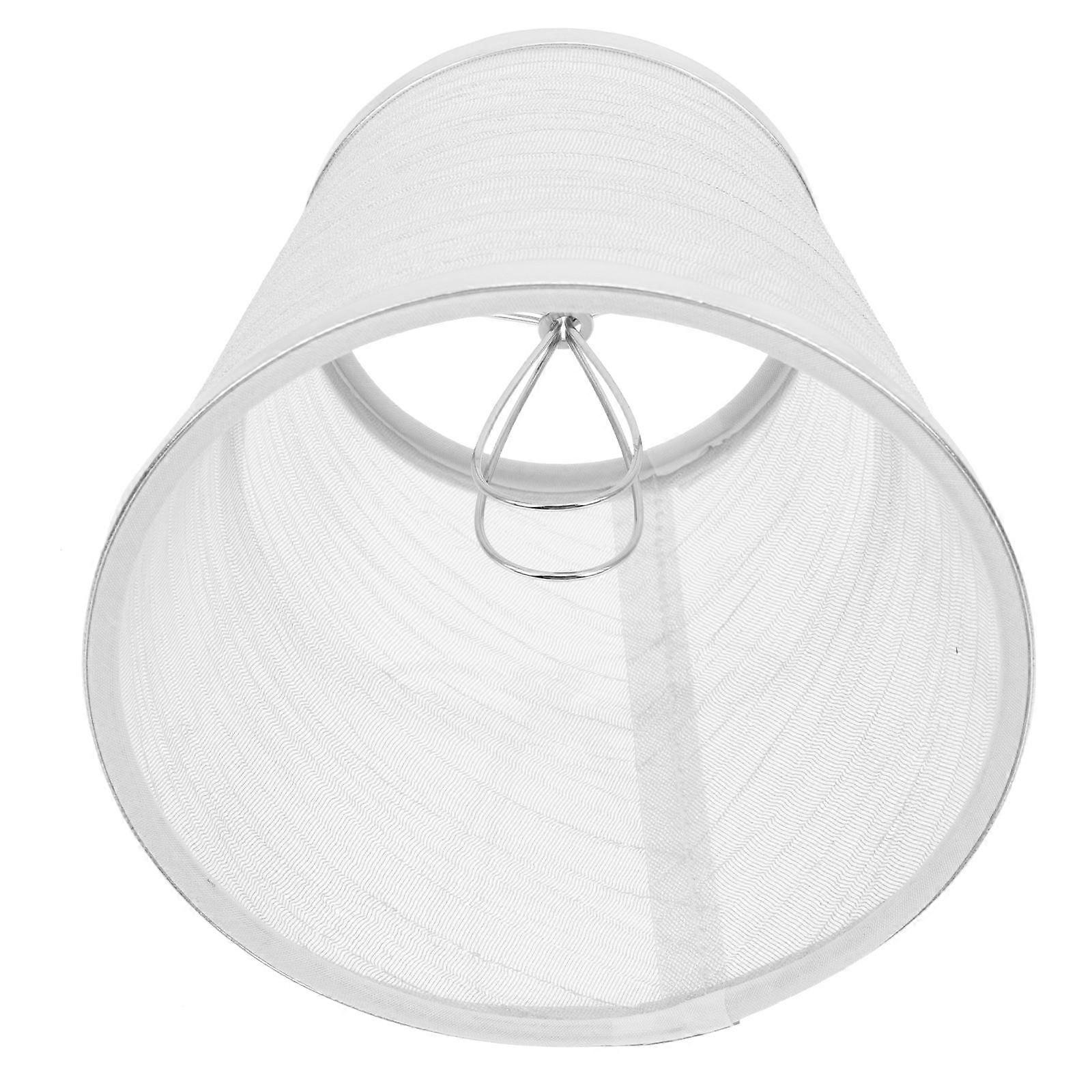 Light Cover Simple Round Cloth Shade Accessory For Floor Lamp Silver Iron 1Pcs