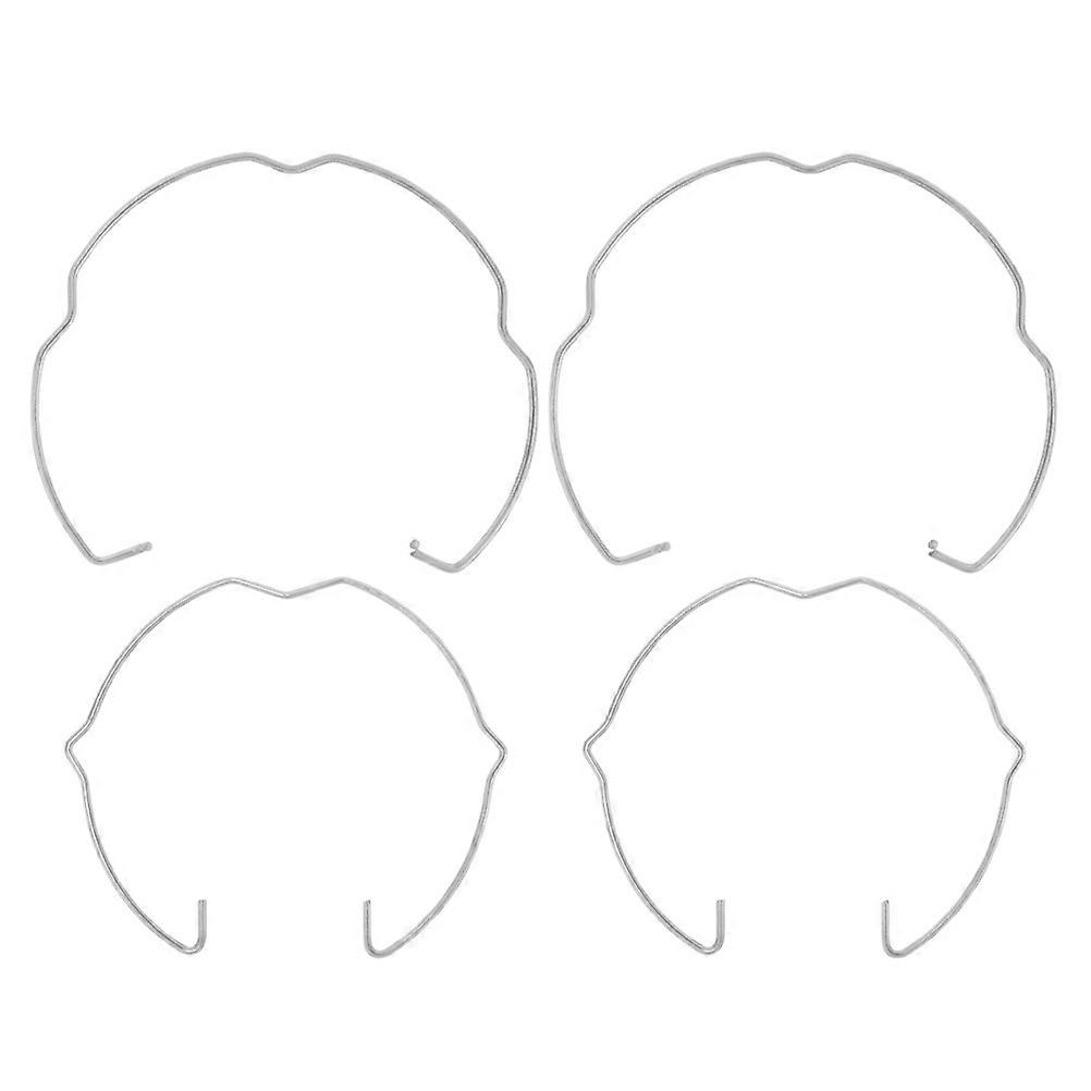 Fixed Spring Clips 4 Pcs Lamp Rings Clasp Holder Secure Fixation For Home Use 6.00X4.50X0.20CM Silver