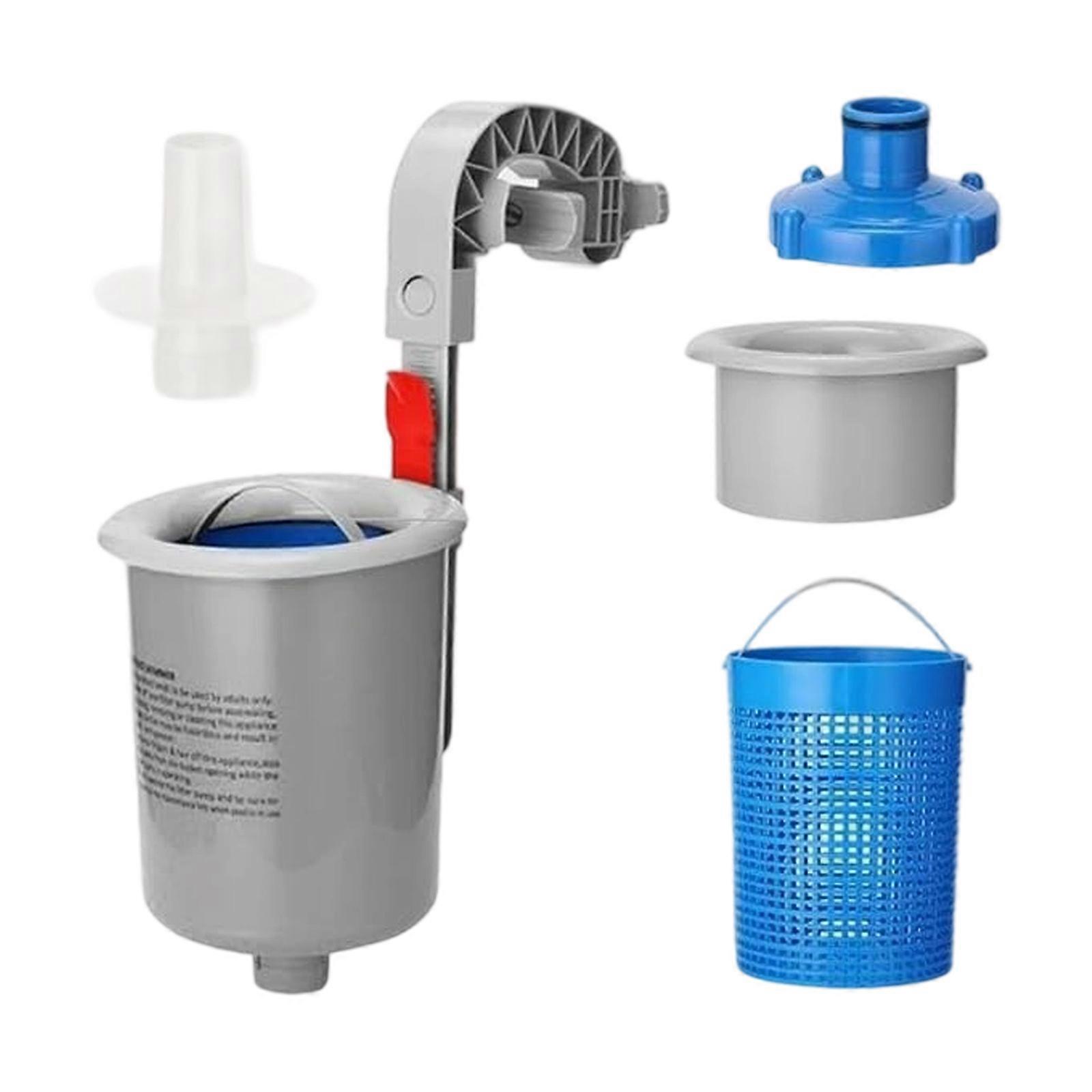 Swimming Pool Skimmer Pool Surfacing Floating Object Absorber Swimming Pool Debris Cleaner Low Maintenance Basket  Gray