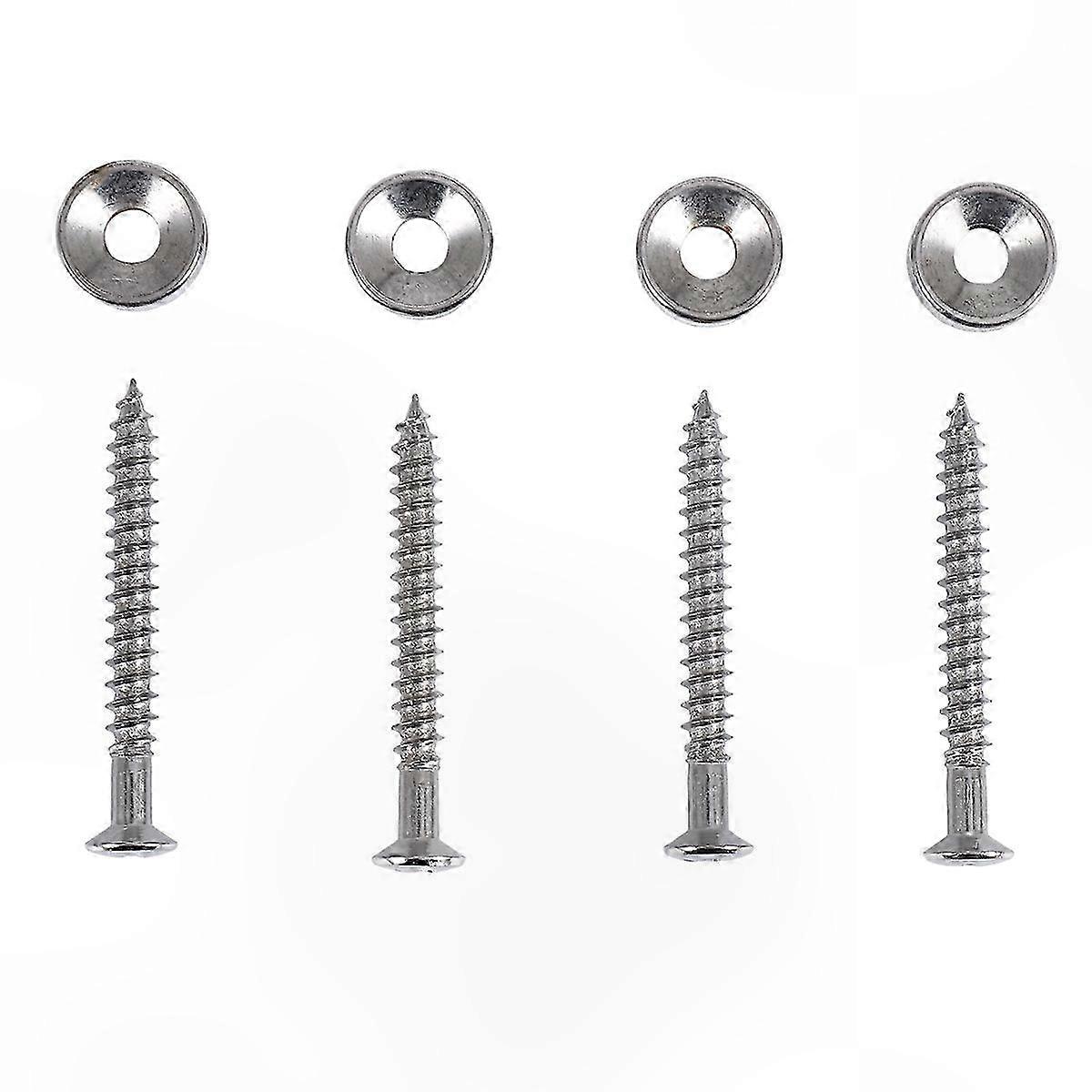 4-Pack Guitar Neck Joint Ferrule Bushings with Matching Screws for Bass and Guitar Setup