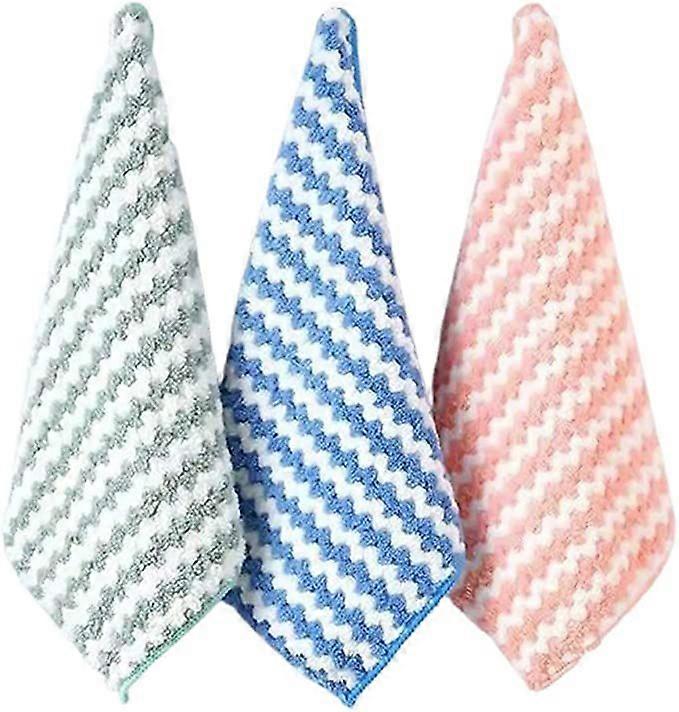 3-Pack Microfiber Cloths - Absorbent Cleaning