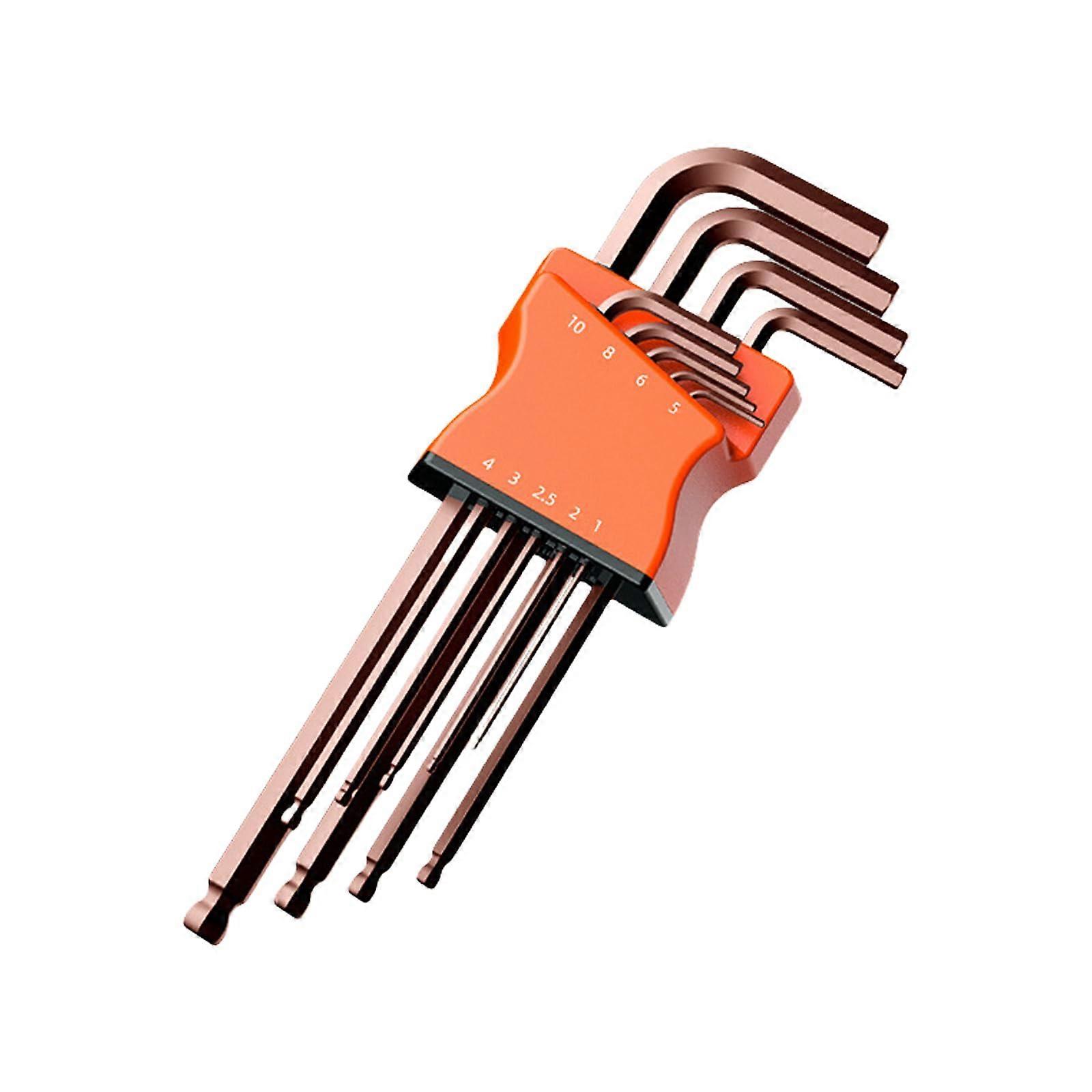 Hex Key Set, Heavy-Duty Alloy Steel, Rust-Resistant, Assorted Sizes for Assembly and Maintenance, Ideal for DIY Projects