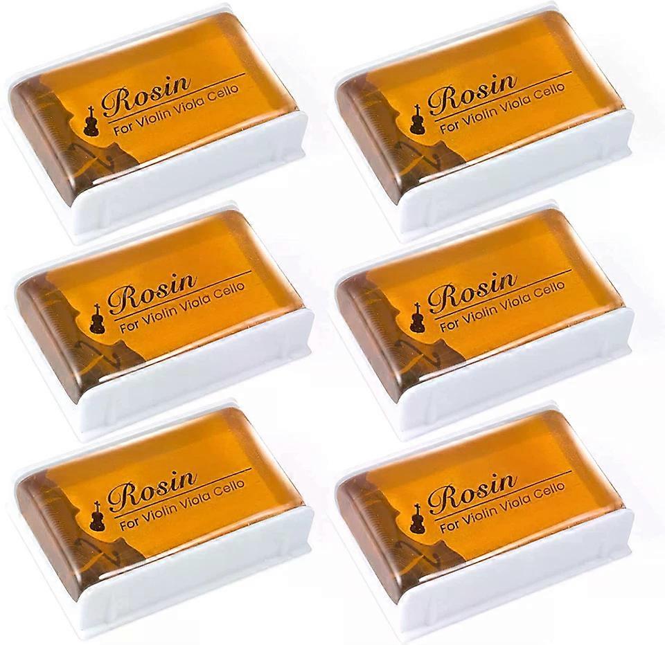 6Pcs Rosin, Violin Cello Viola Bow Rosin Light Low Dust for Stringed Instruments