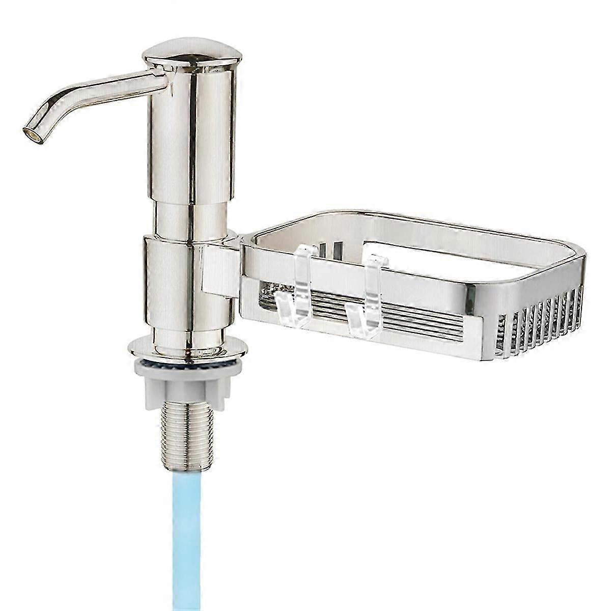 Kitchen soap dispenser pump, built in ABS with sponge holder