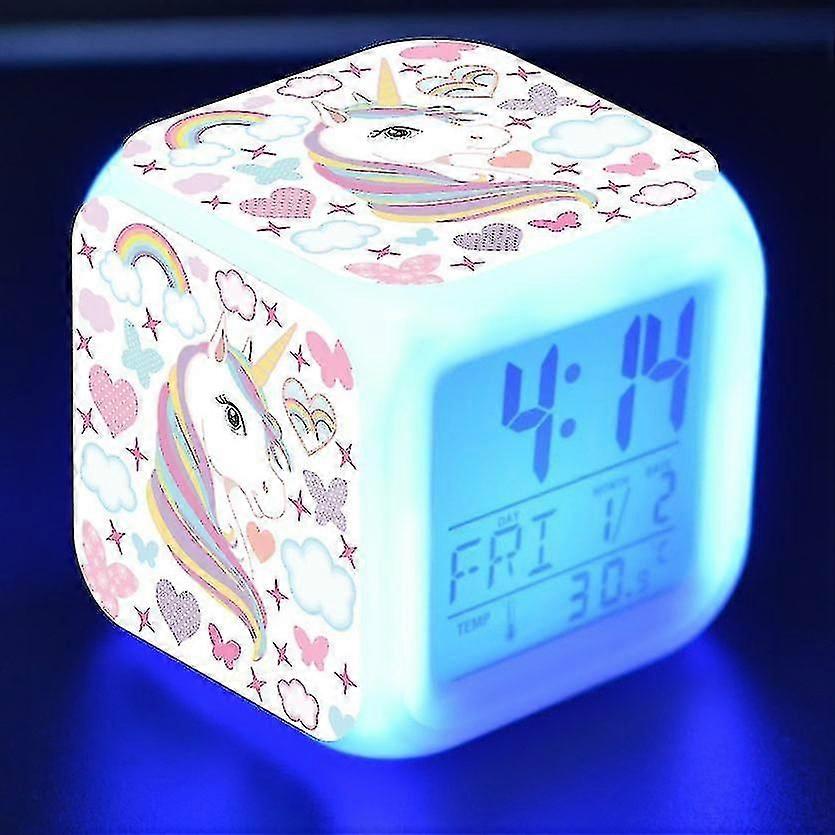 Digital väckarklocka 7 Led-färg som ändrar lysande nattljus