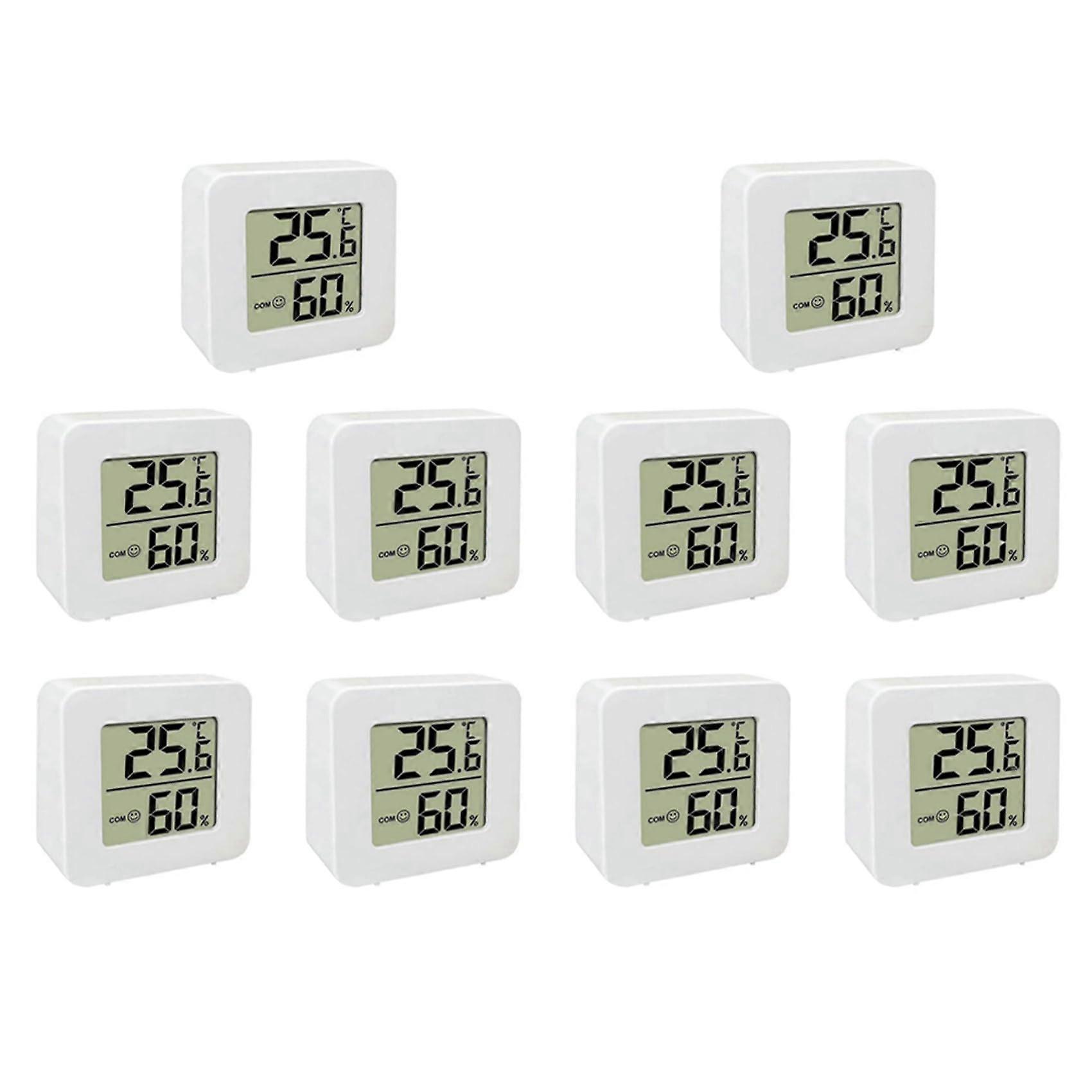 10X Mini Indoor Thermometer LCD Digital Temperature and Humidity Gauge Sensor for Home Easy Read Room Hygrometer