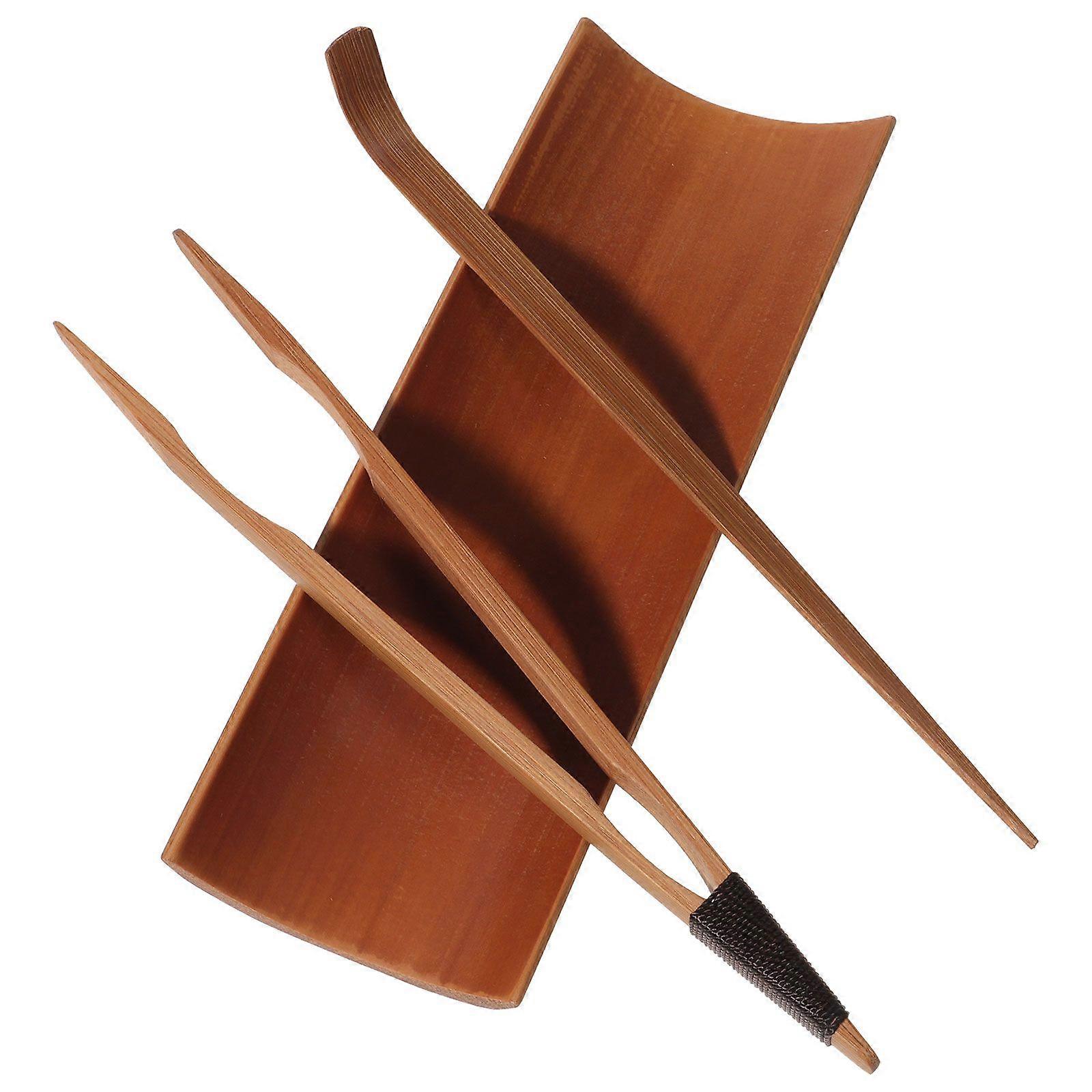 1 Set Tea Ceremony Accessory Tea Clip Tea Needle Tea Spoon Bamboo Tea Set