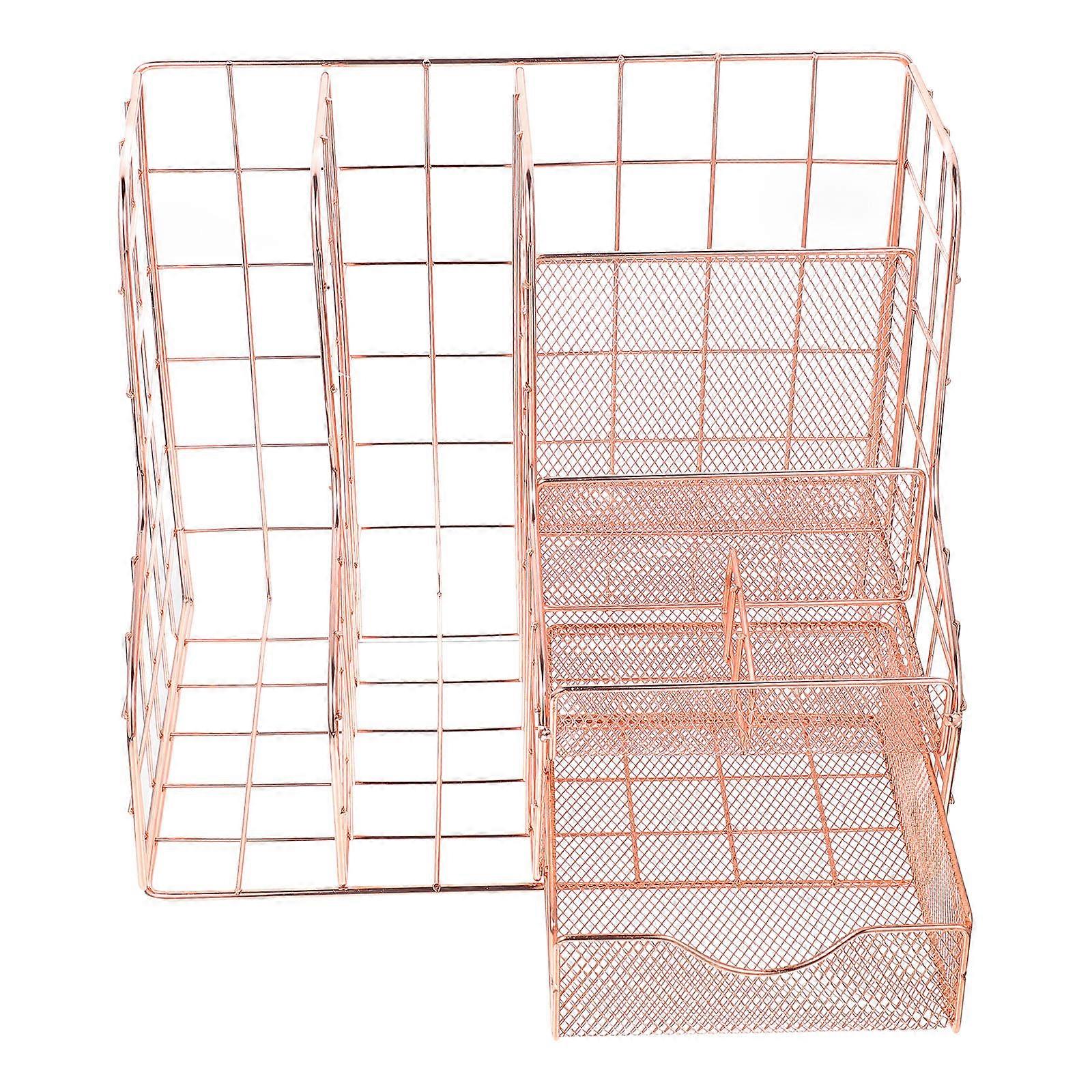 Iron Office Storage Container for Desktop File Storage 1Pcs