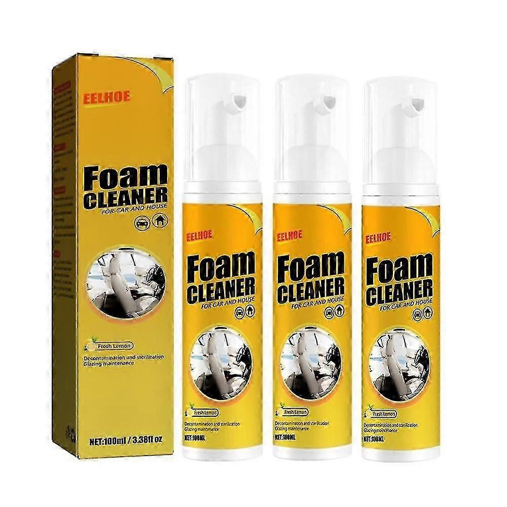 1-3pcs Multi-usage Mousse Nettoyant Siège D’auto Tapis Intérieur Maison Nettoyage Mousse Spray