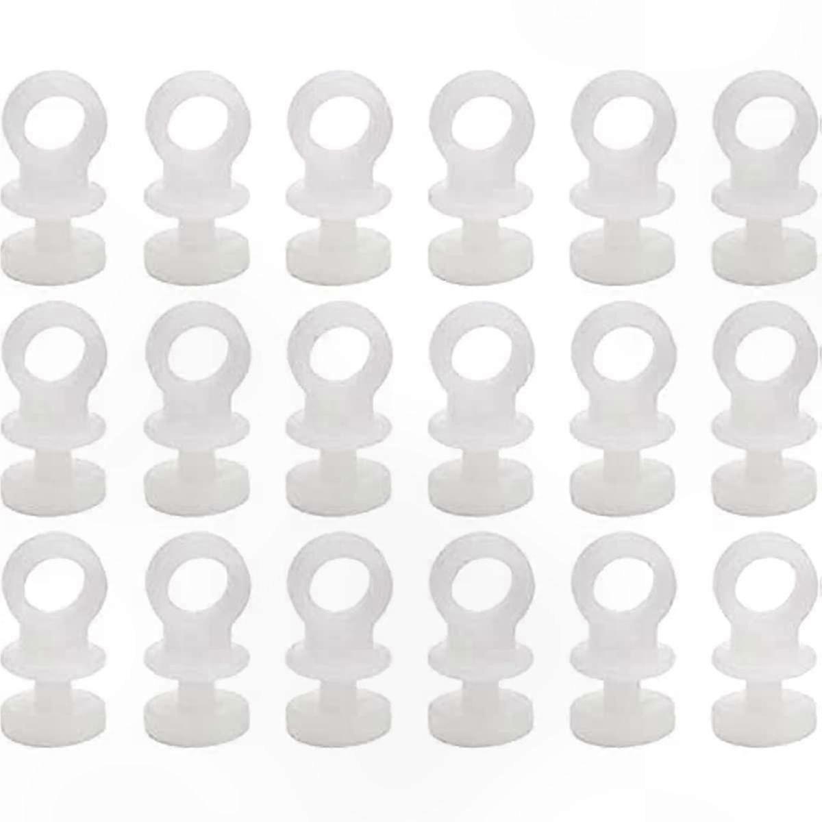 White Plastic Curtain Hooks, 100 Pack Glider Rollers for Window and Door Tracks hwy