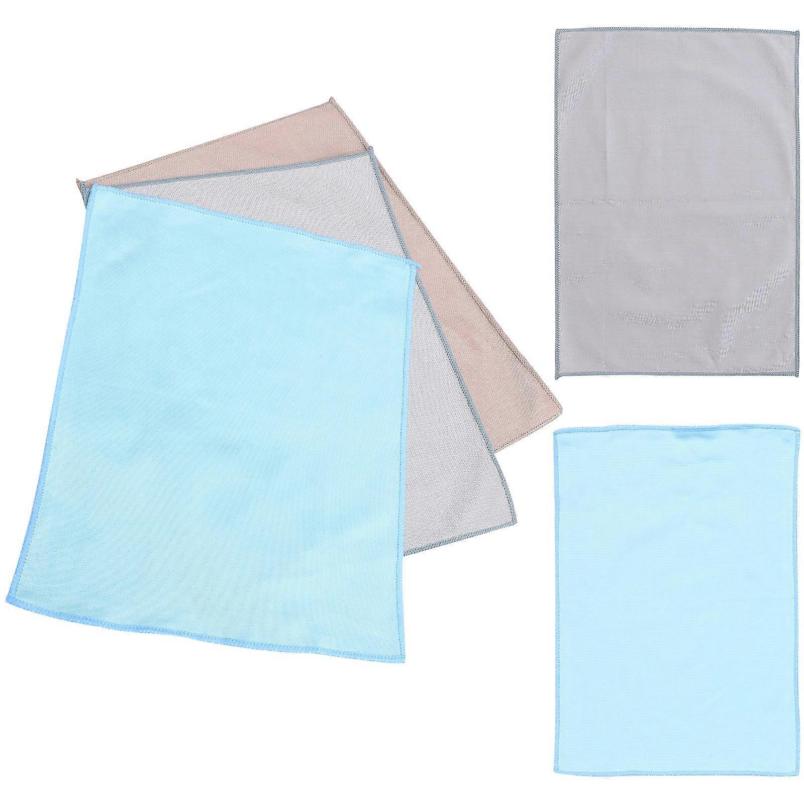 5Pcs Microfiber Cleaning Cloths for Kitchen Glass Car Window Rags