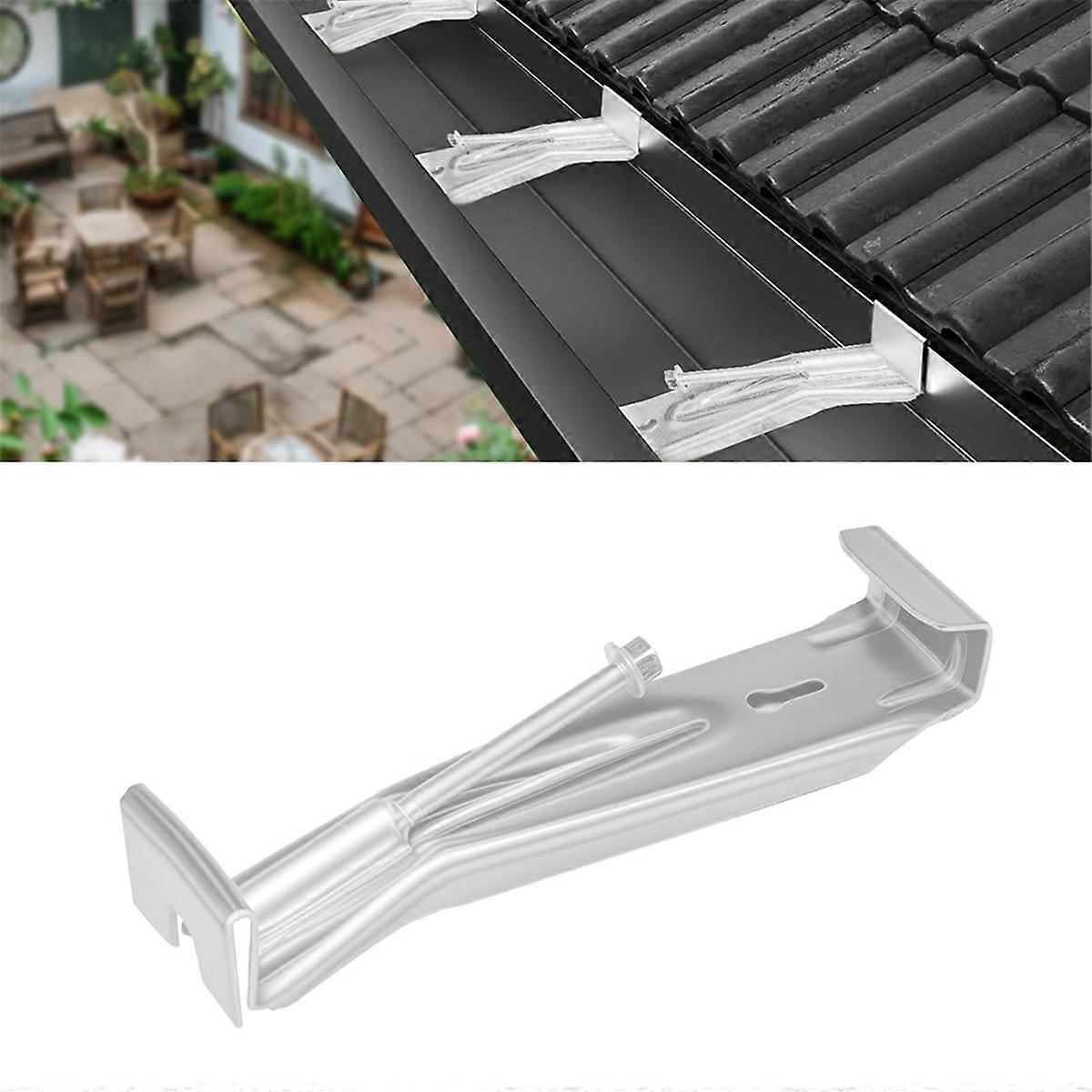 20 Pcs 5 Inch Heavy-Duty Gutter Hangers, Rain Gutter Hangers with A Pre Inserted Rust- Screw