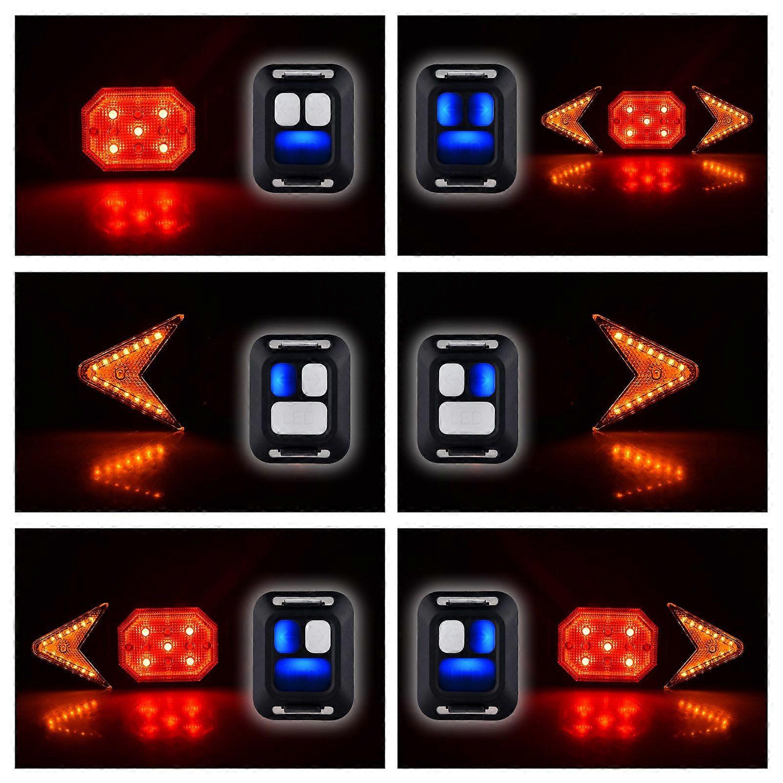 LED Turn Signal Bike Light USB Rechargeable Bicycle Tail Light with Direction Indicator Waterproof Cycle Safety Light Intelligent Remote Control Cycle