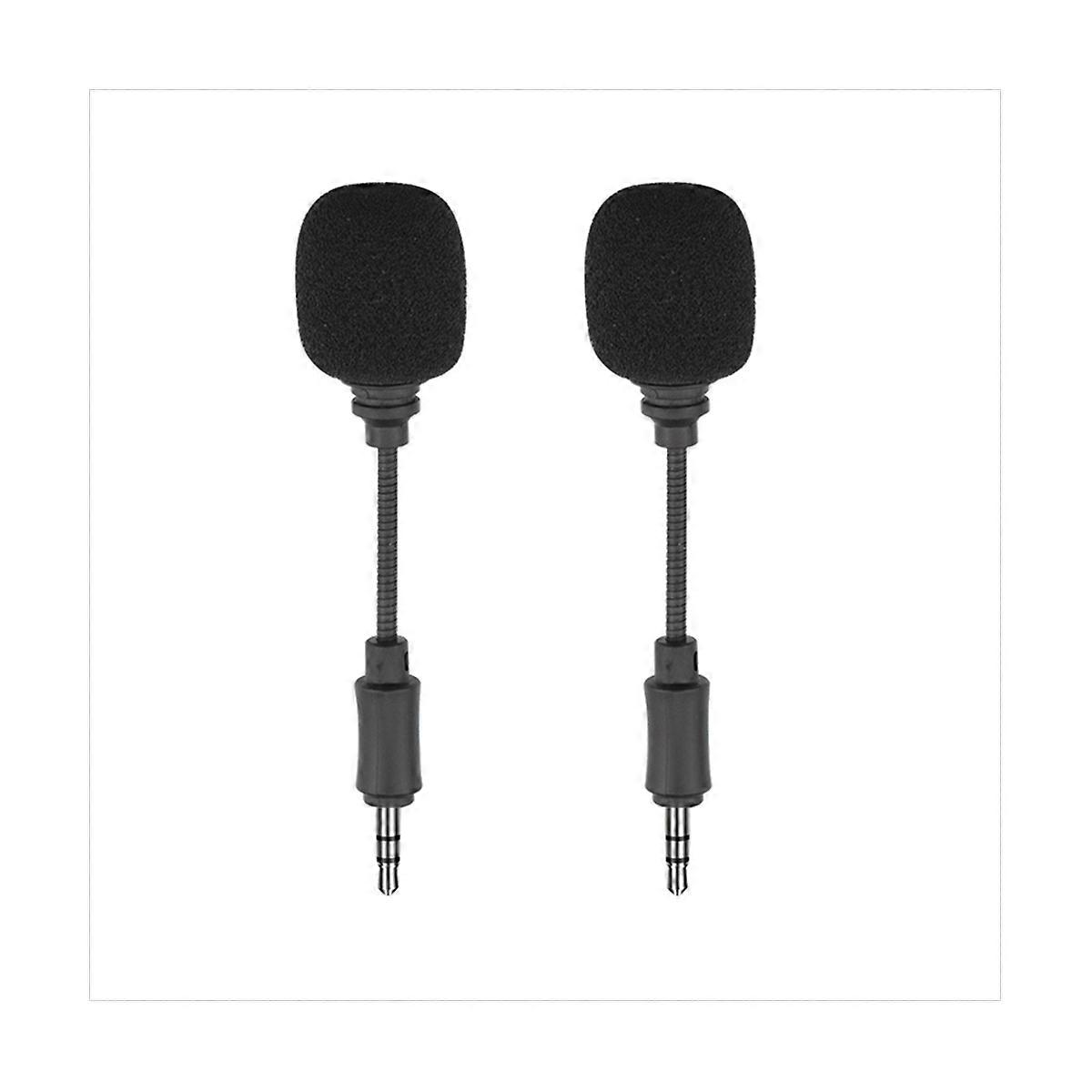 2pcs 3.5mm Mini Microphone In-Line Three Poles Short Microphone for Action Camera
