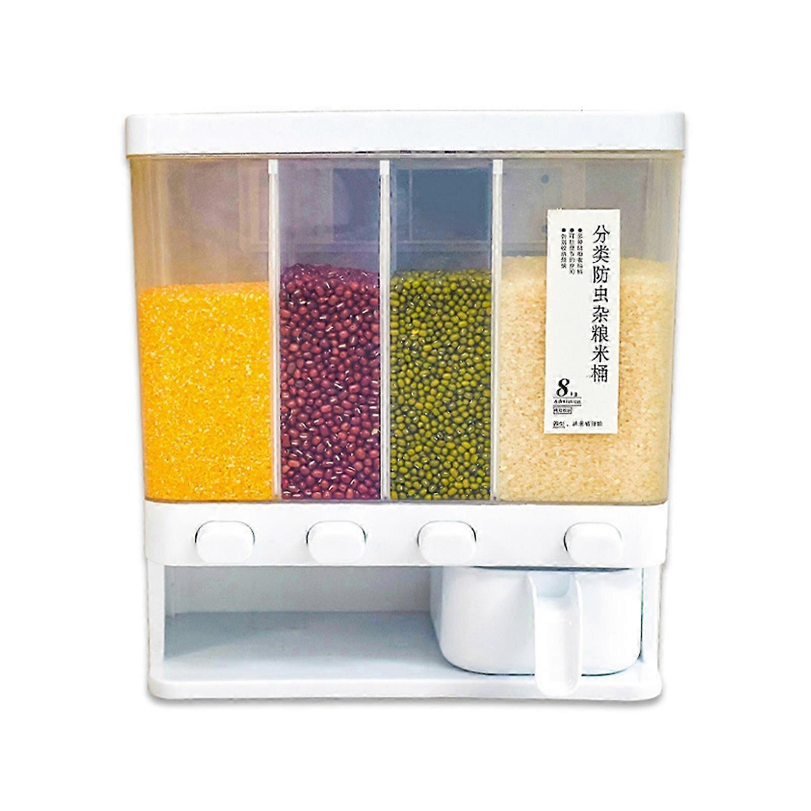 Storage Box Transparent Classification Press Button Removable Cover Storage Tanks for Kitchen--style265