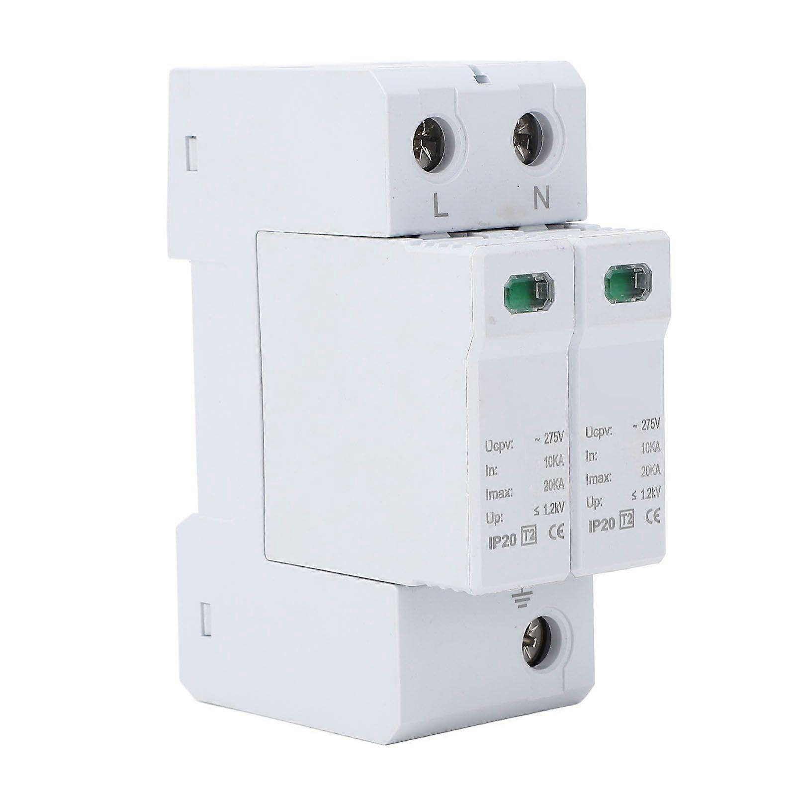 Surge Protector 2P 1020KA AC SPD 35mm Rail Installation Surge Protective Device for Home 275VAC