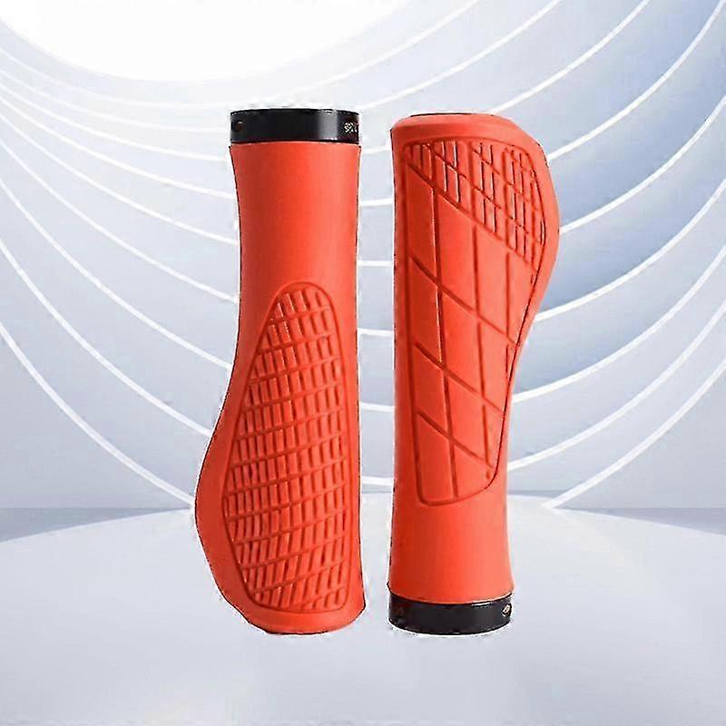 1pair Bicycle Handlebar Grips Ergonomic Lock-on Rubber Cycling Bike...