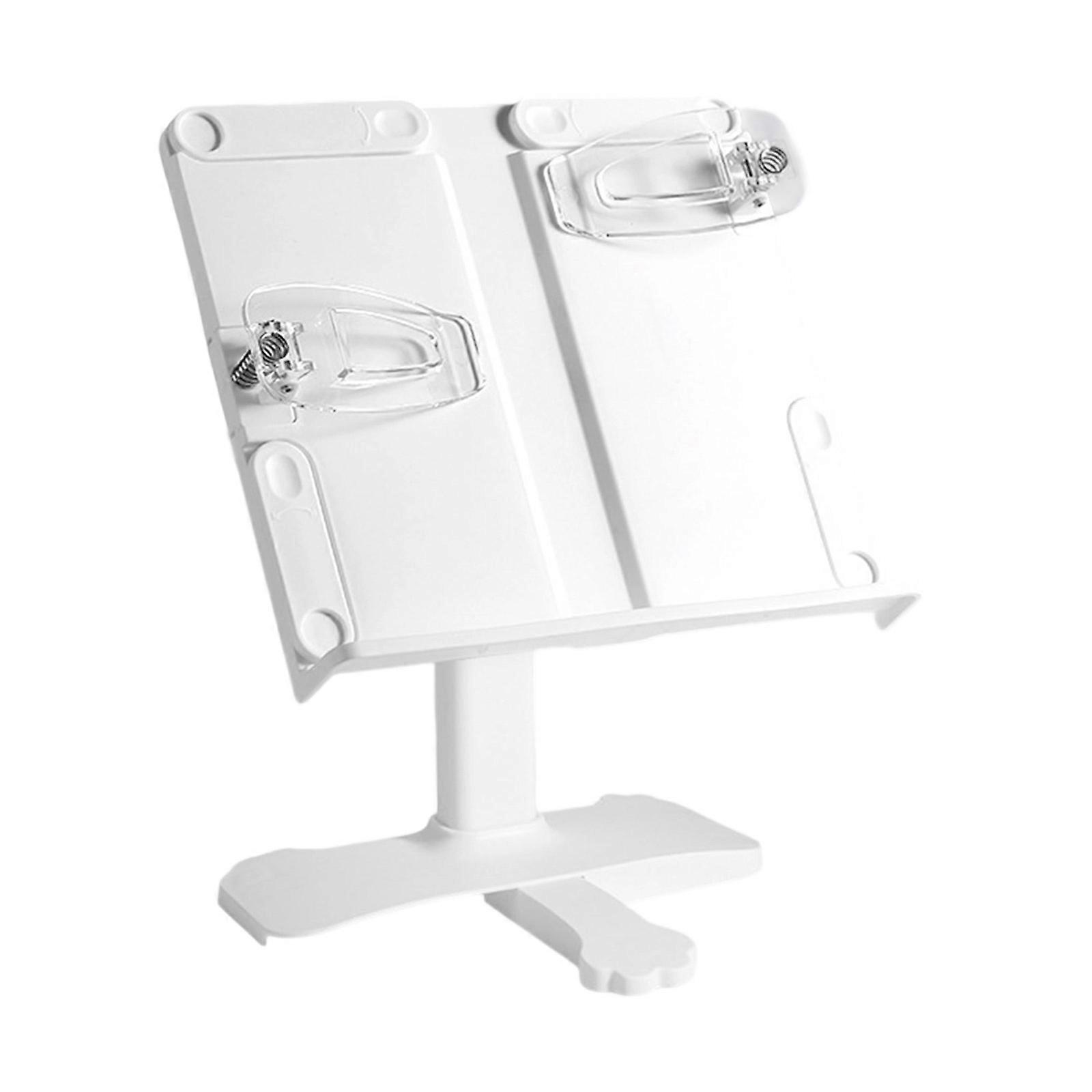 Multi Angle Books Rest NonSlip Base Foldable Desktop Organizer For Study Workspaces Efficiency  White