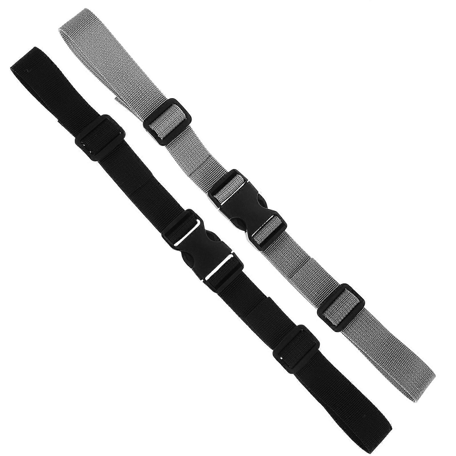 Backpack Strap Replacement Adjustable Chest Strap for Outdoor Activities Polyester Black with Quick-Release Buckle 2Pcs