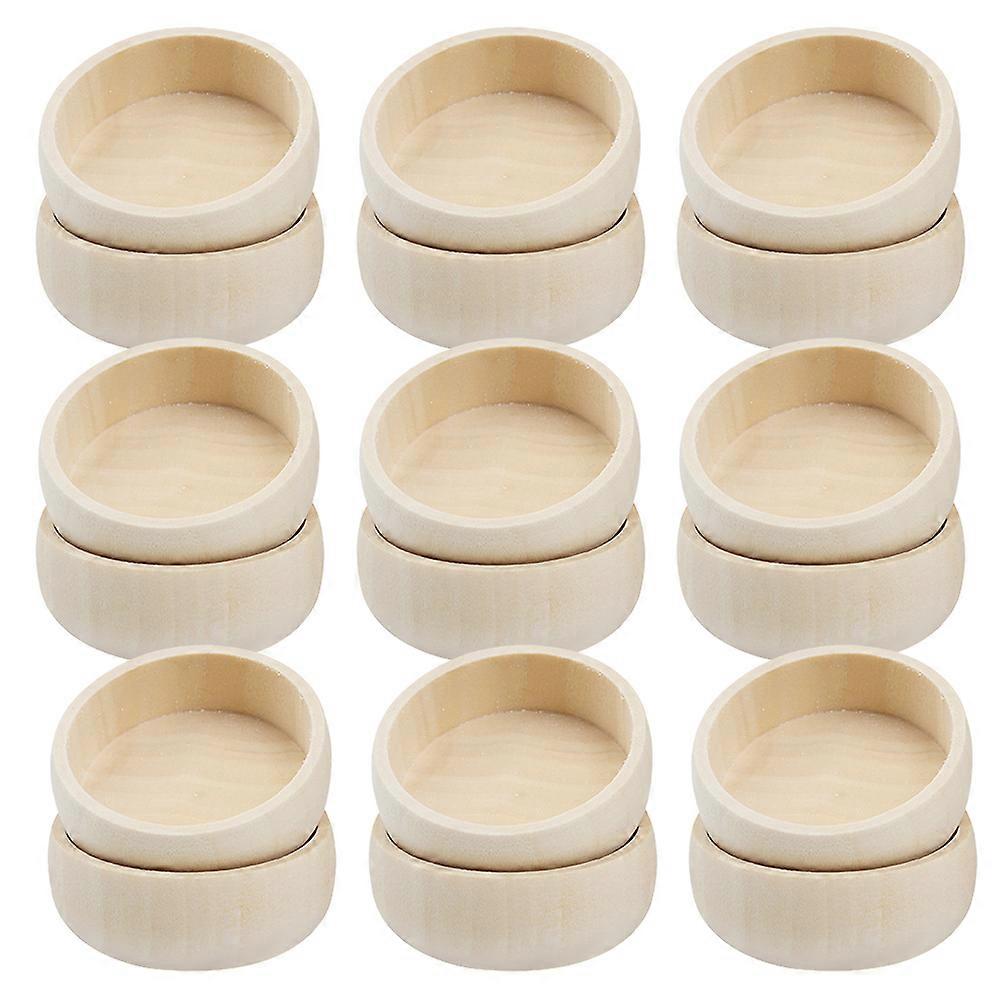 Small Wooden Bowls For Serving Dips In Kitchen Use With Rustic Charm Design And Light Yellow Color 120 Pcs