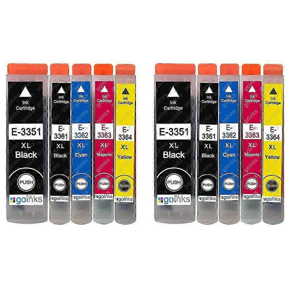 2 Set of 5 Ink Cartridges to replace Epson T3357 (33XL Series) Compatible/non-OEM from Go Inks (10 Inks)