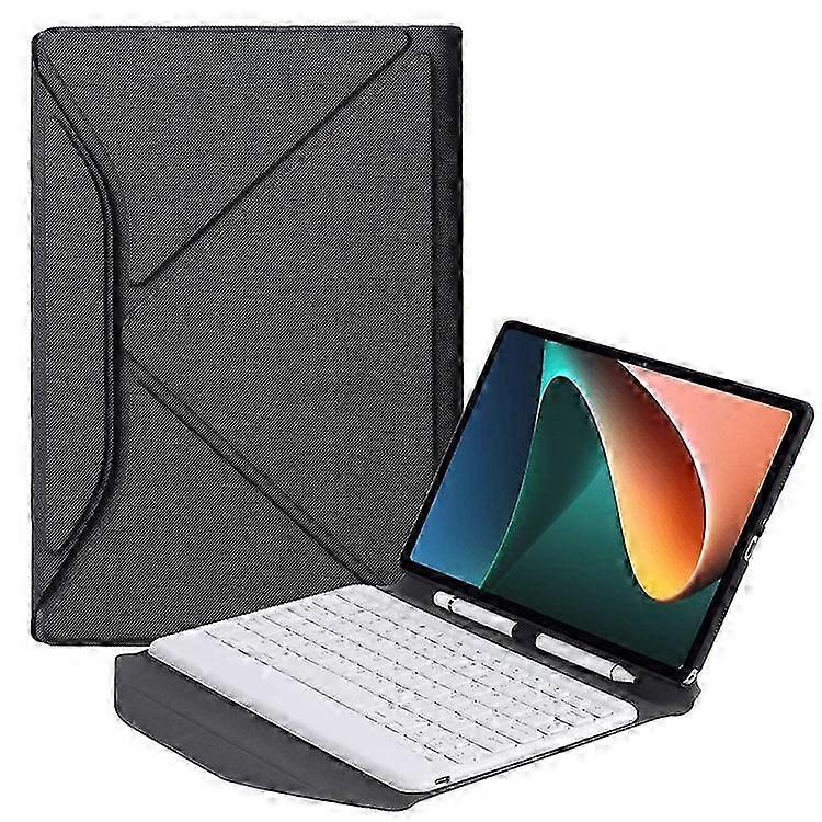 B0N5S Bluetooth Keyboard Case Compatible For Lenovo Tab M10 Plus (Gen 3) TB-125FU Wireless Keyboard Tablet Leather Cover with Tria