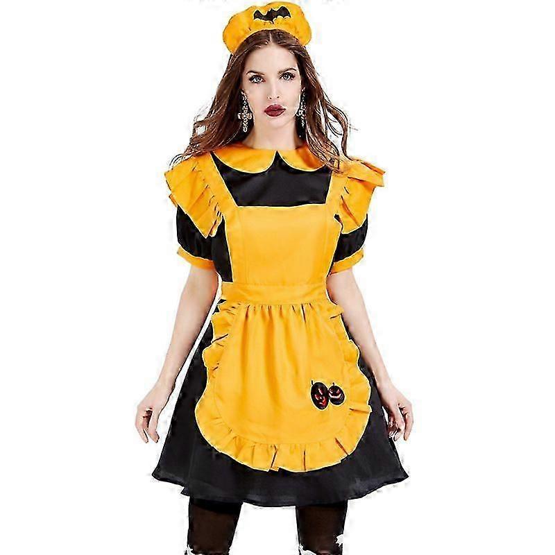 2022ハロウィンコスチュームヴァンパイアメイドサーヴァントマジックウィッチジャックパンプキンランタンドレス