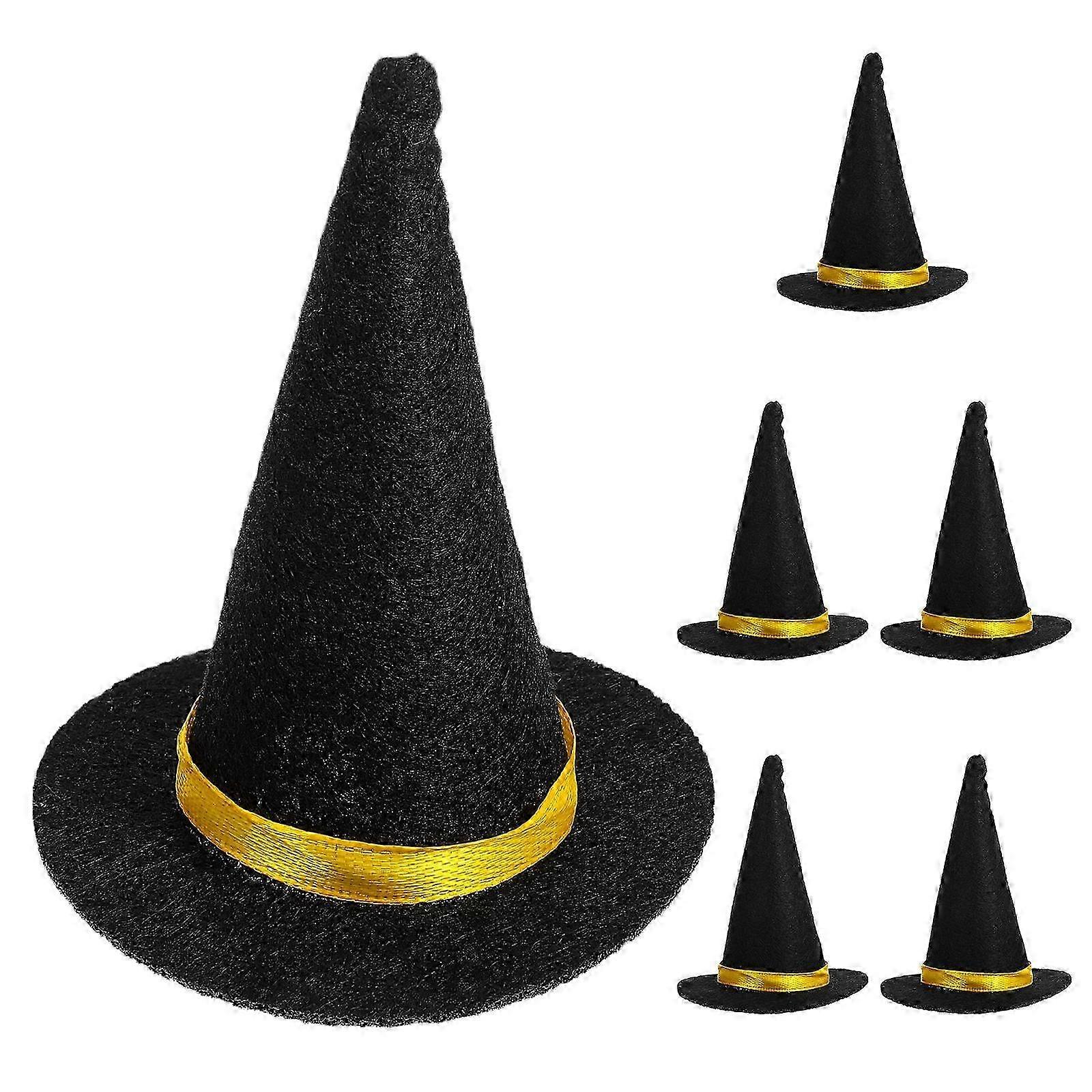 Hats For Crafts Mini Felt Witch Hats Halloween Diy Craft Projects 6Pcs