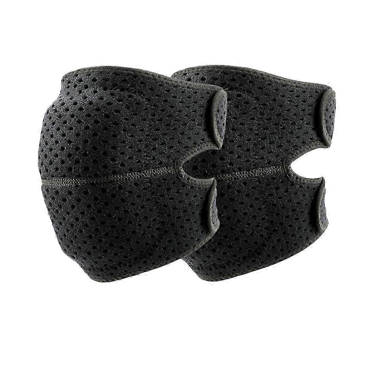 Pair of Cushioned Knee Pads for Sports & Work, Adjustable Strap Design for Secure Fit, Ideal for Volleyball, Wrestling, Dance, Snowboarding, Black