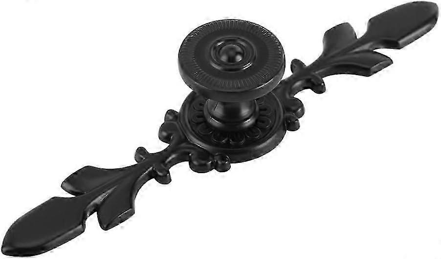 Set of 4 Vintage Style Pull Handle Door Knobs Back Plate for Furniture Drawers Cabinets Wardrobe Cupboard Cabinet with Screw Black